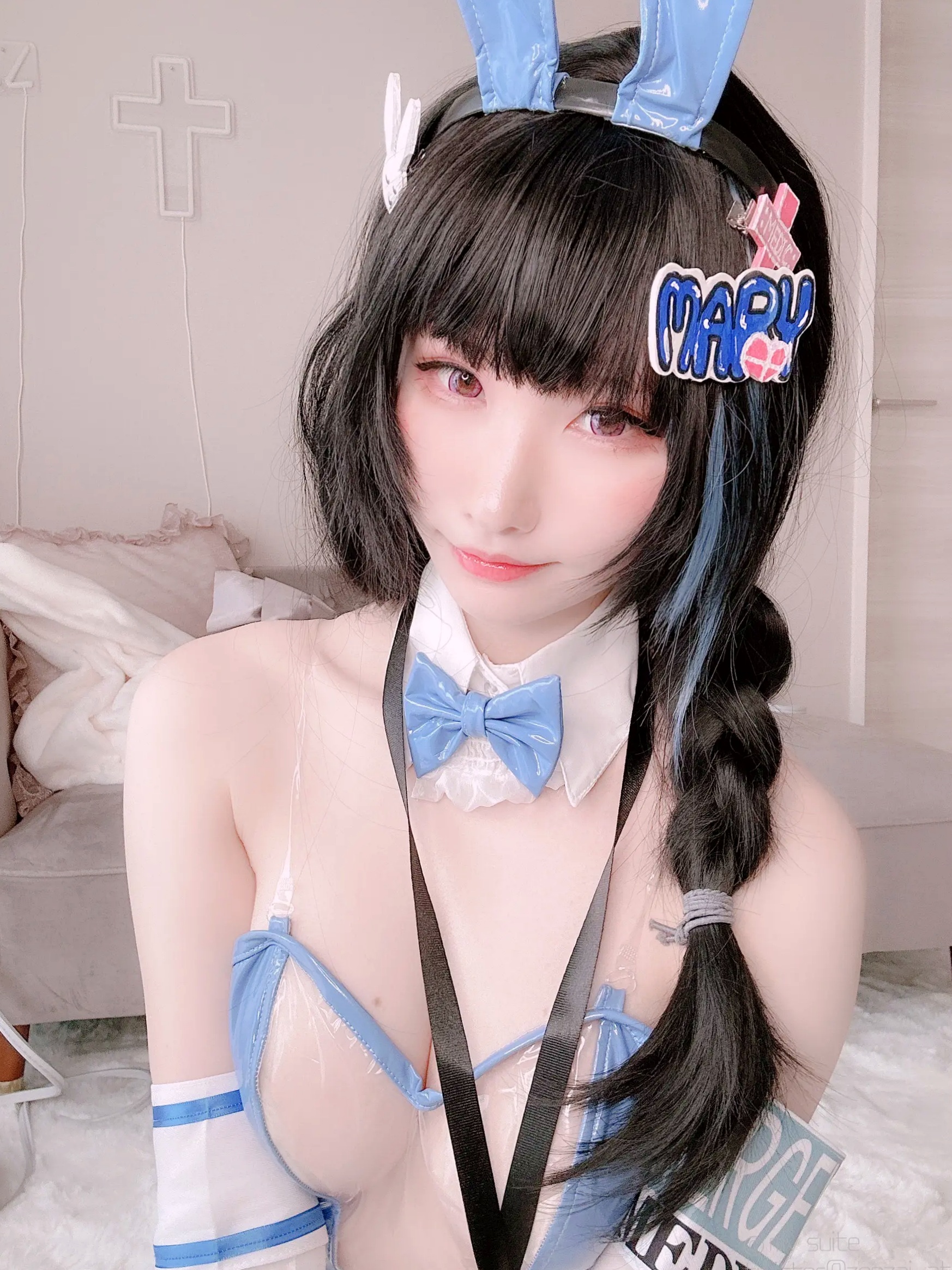[Cosplay][my suite] Atsuki あつき - Mary Bunny!! 蓝白兔女郎性感私房写真
