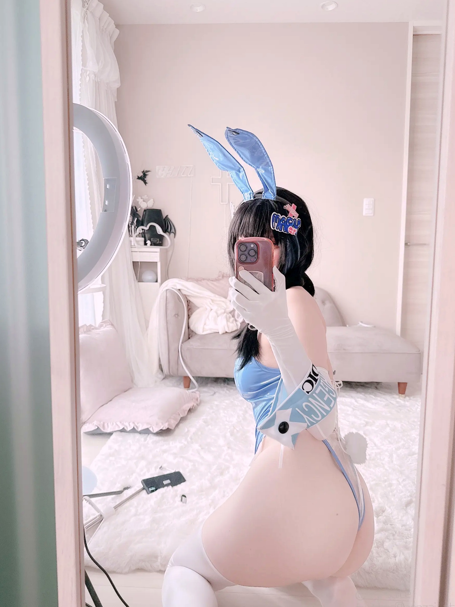 [Cosplay][my suite] Atsuki あつき - Mary Bunny!! 蓝白兔女郎性感私房写真