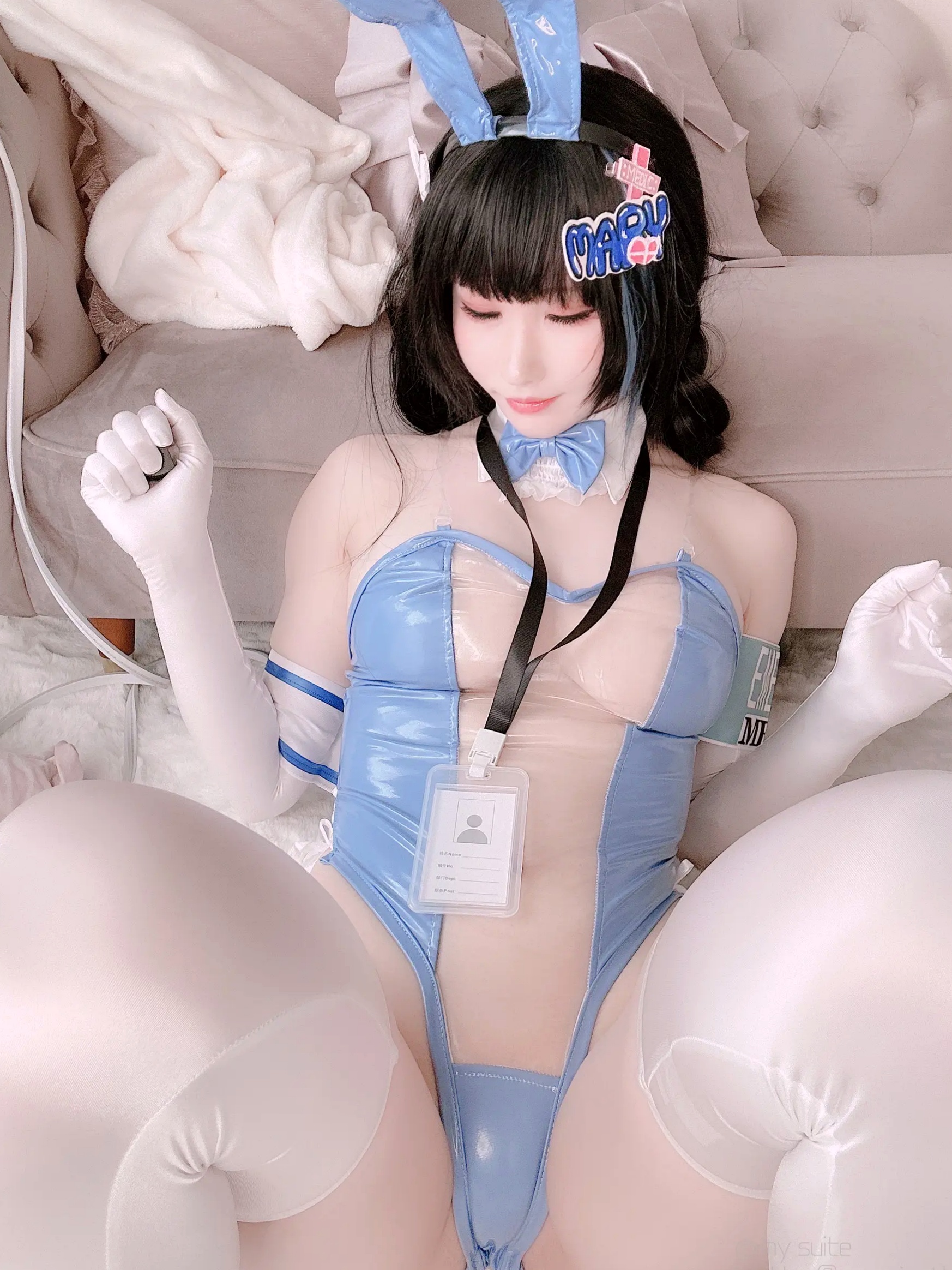 [Cosplay][my suite] Atsuki あつき - Mary Bunny!! 蓝白兔女郎性感私房写真