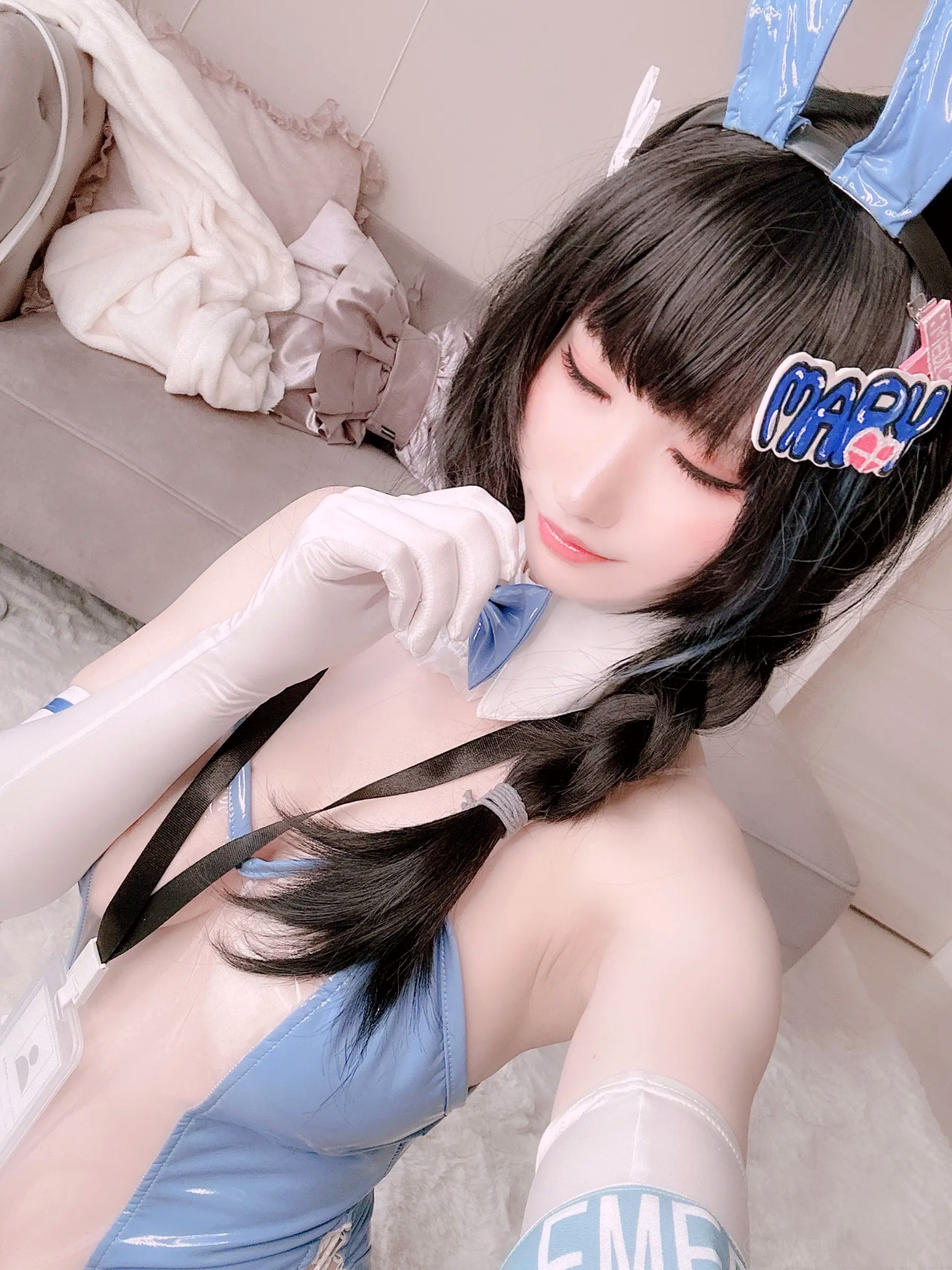 [Cosplay][my suite] Atsuki あつき - Mary Bunny!! 蓝白兔女郎性感私房写真