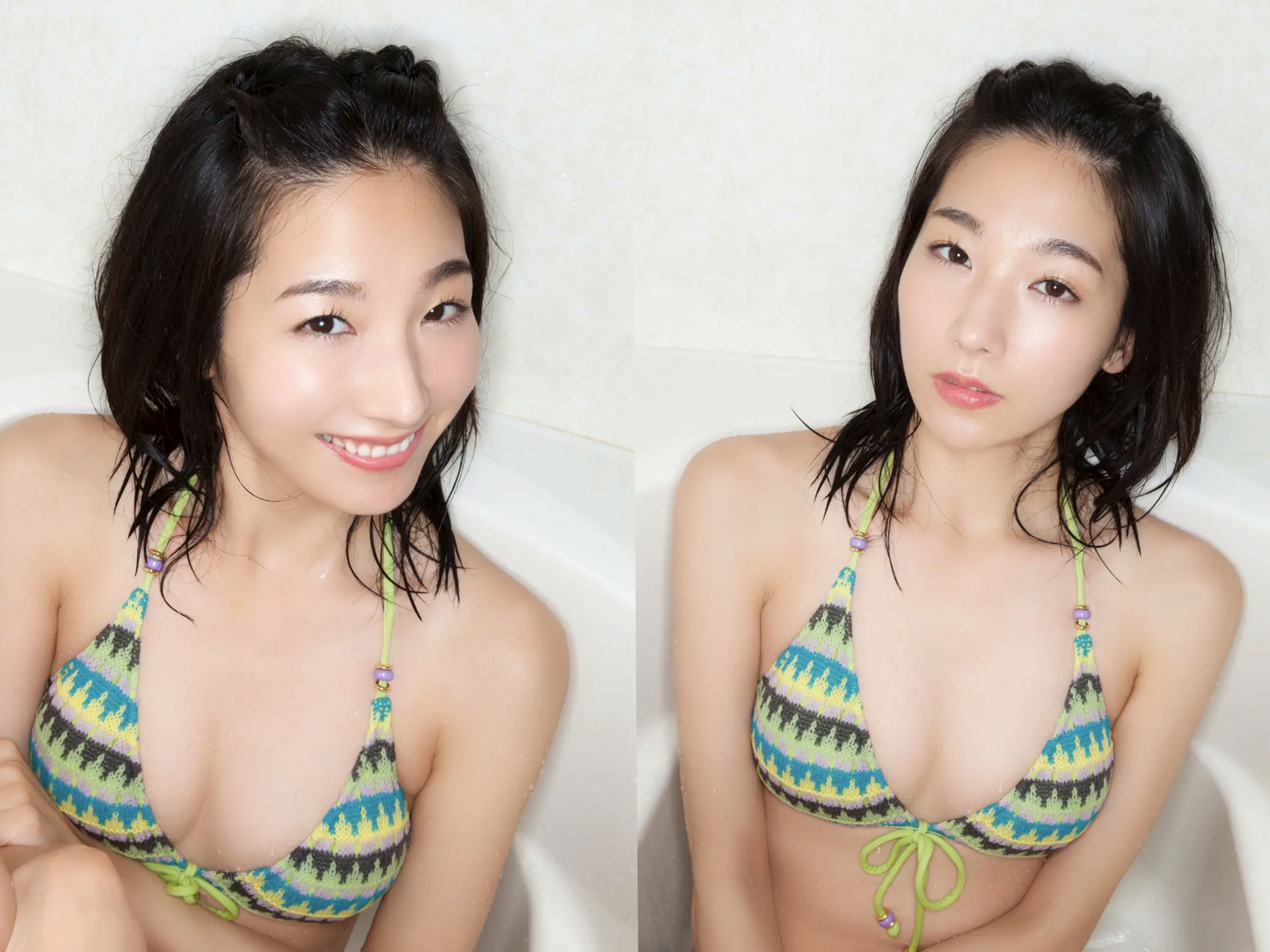 《大塚びる - ぶる姉コンプリート》日本性感女神家居私房照 粉色泳装比基尼美臀写真