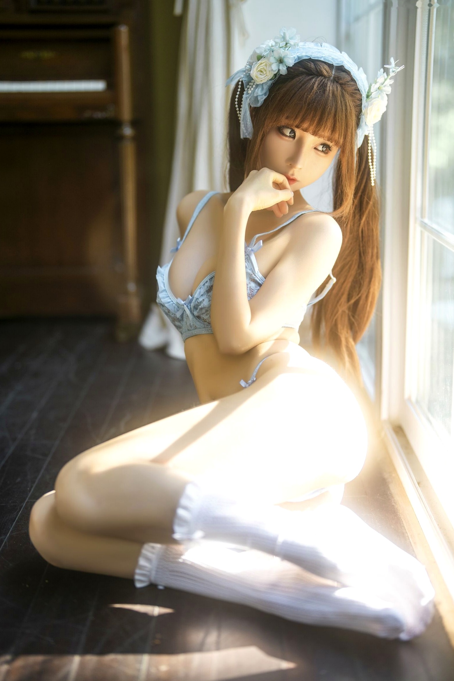 蠢沫沫《作品2》古风韵味与蕾丝私房性感角色扮演写真