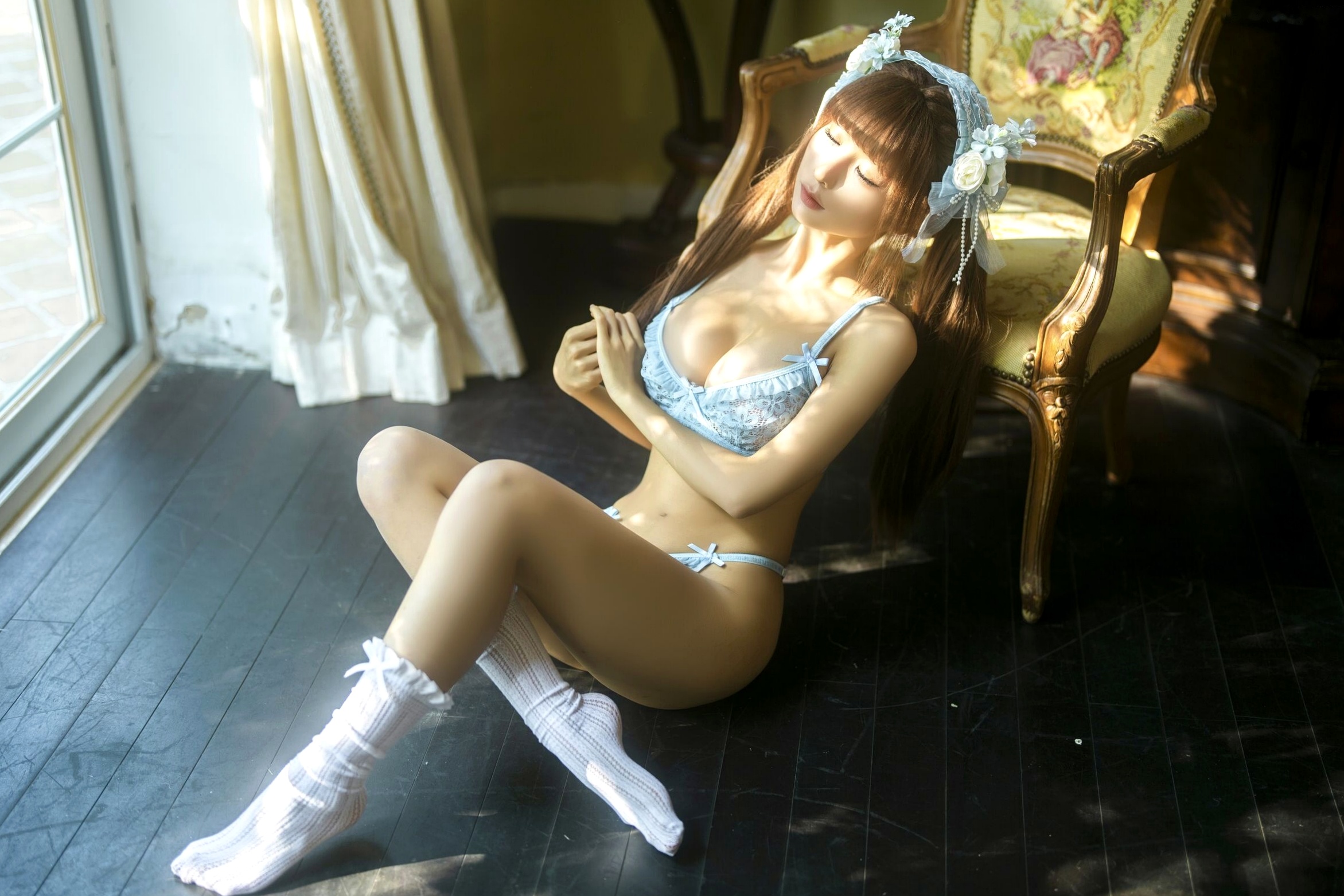 蠢沫沫《作品2》古风韵味与蕾丝私房性感角色扮演写真