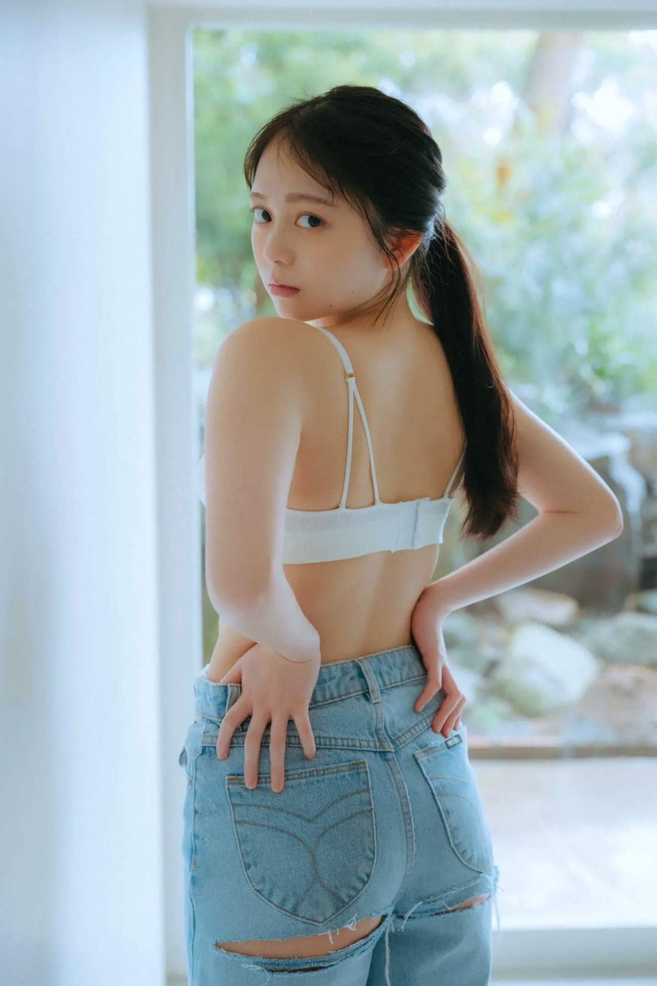 蓬莱舞 - 蒼い音 vol.2 豪華版 日系清纯美少女白色内衣私房写真 治愈系性感图集