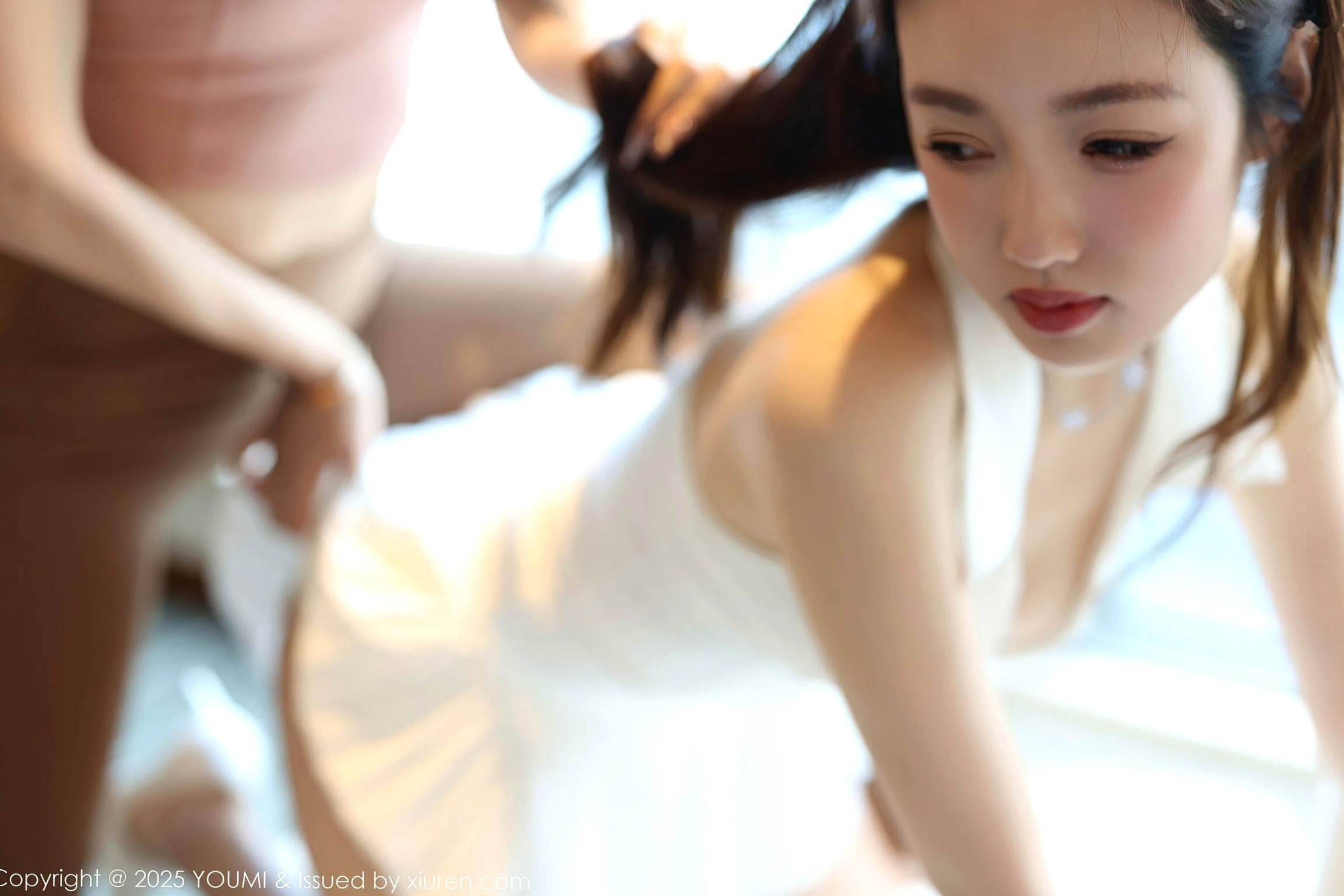 Gallery - YouMi尤蜜荟 - Chiness Model -1165-桃桃·夭夭twins-白色连衣短裙吊带长裤姐妹花-2025.09.04尤蜜荟 - Chiness Model  女神私房照_秀色女神 - image 47