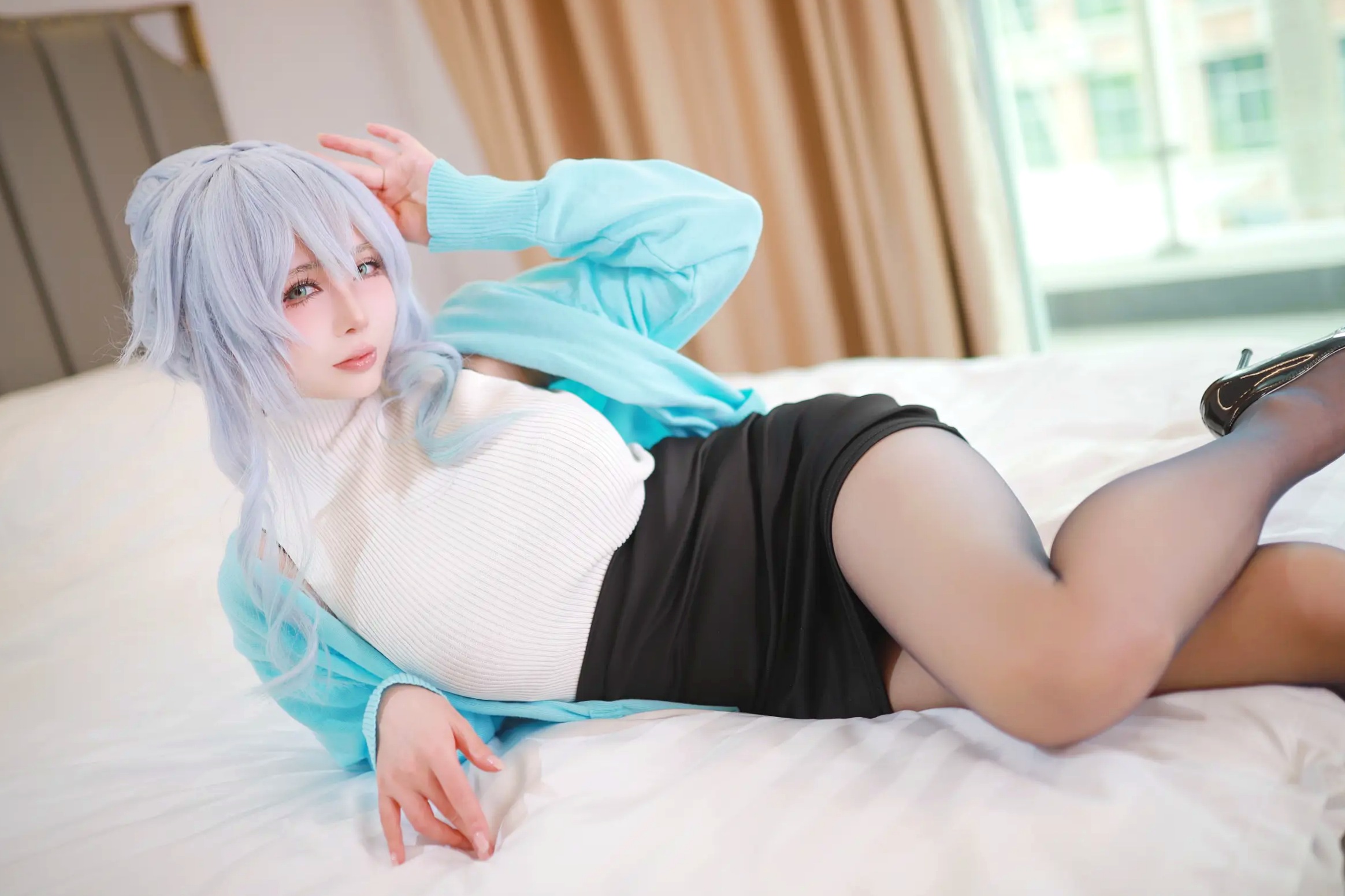 Gallery - 上杉绘梨落“雪女2.0”私房诱惑，浴室大尺度角色扮演，冷艳纯欲美感[54P]角色扮演私房照性感冷艳内衣 女神私房照_秀色女神 - image 7