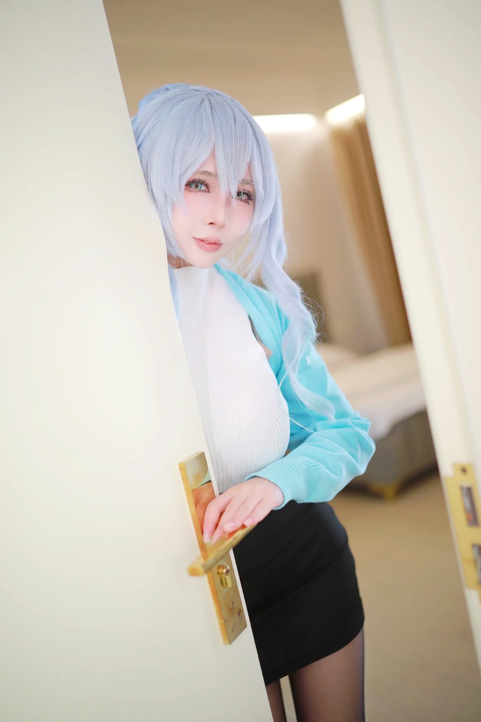 Gallery - 上杉绘梨落“雪女2.0”私房诱惑，浴室大尺度角色扮演，冷艳纯欲美感[54P]角色扮演私房照性感冷艳内衣 女神私房照_秀色女神 - image 21