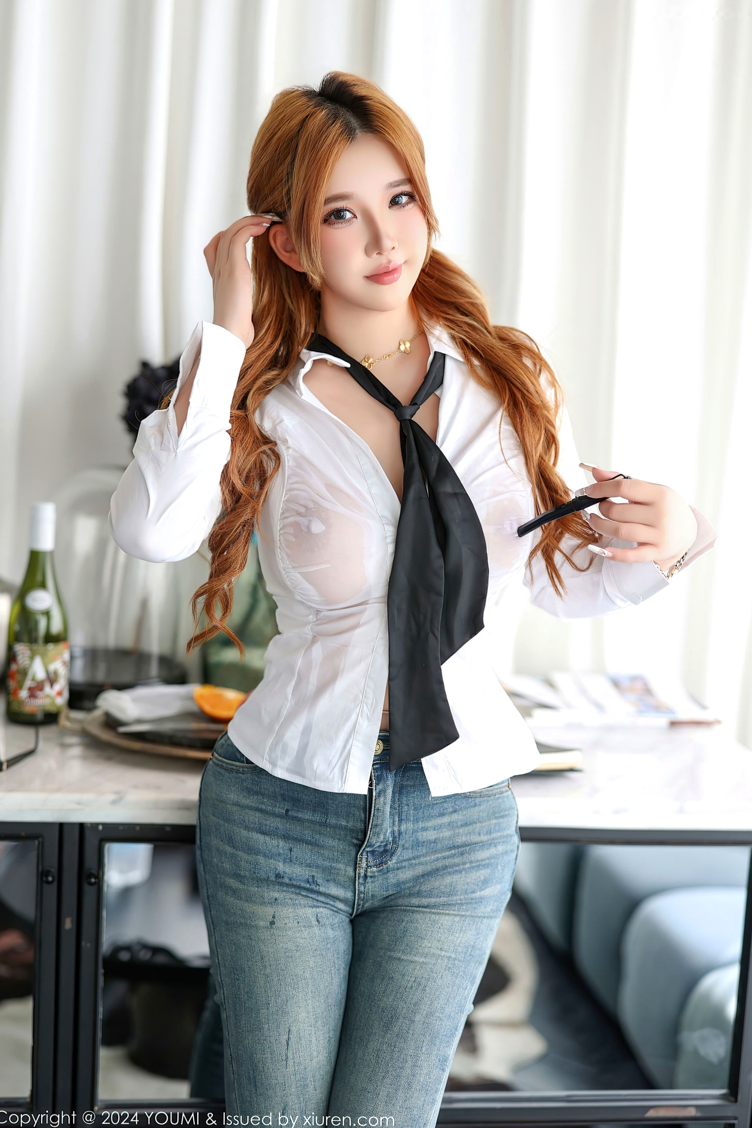 Gallery - YouMi尤蜜荟 - Chiness Model -1103-小海臀Rena-白衬衫职场制服诱惑-迷人丝袜美腿-2024.10.12尤蜜荟 - Chiness Model 性感美臀诱惑丝袜 女神私房照_秀色女神 - image 14