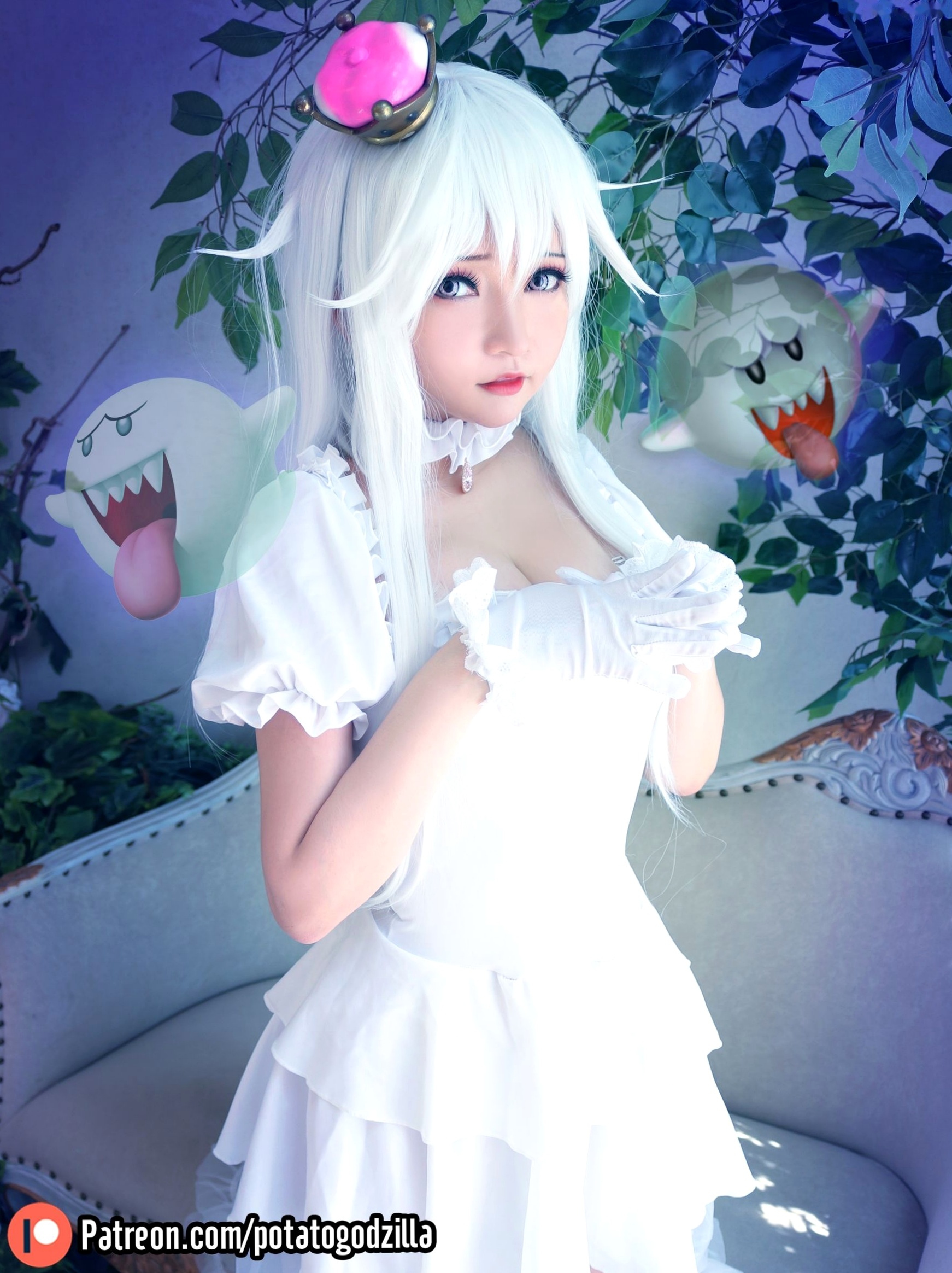 Gallery - Potato-Godzilla-Boosette幽灵姬Cosplay，清纯甜美角色扮演，雪白制服诱惑，极致视觉盛宴角色扮演萌系清纯 女神私房照_秀色女神 - image 2