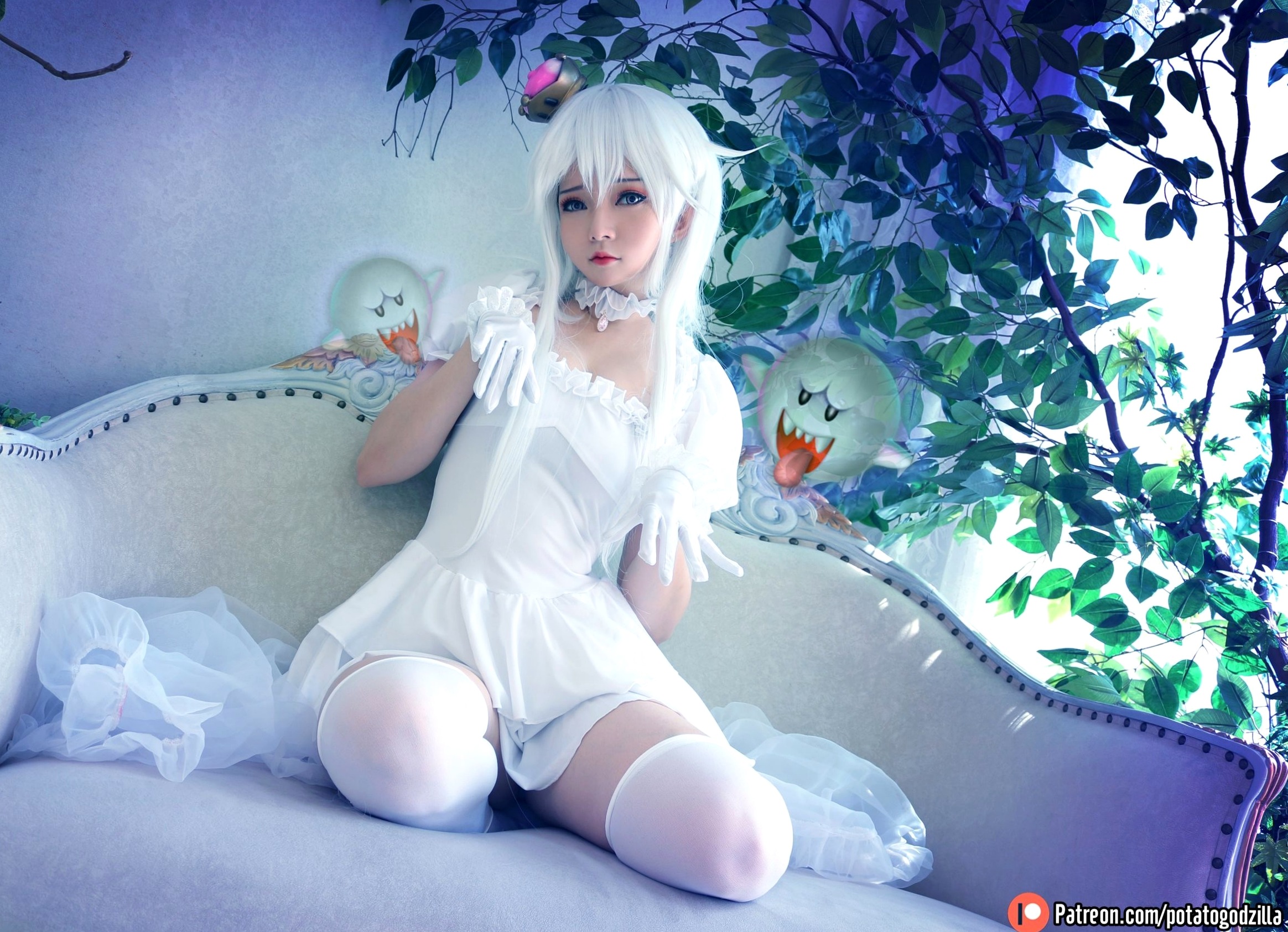 Gallery - Potato-Godzilla-Boosette幽灵姬Cosplay，清纯甜美角色扮演，雪白制服诱惑，极致视觉盛宴角色扮演萌系清纯 女神私房照_秀色女神 - image 5