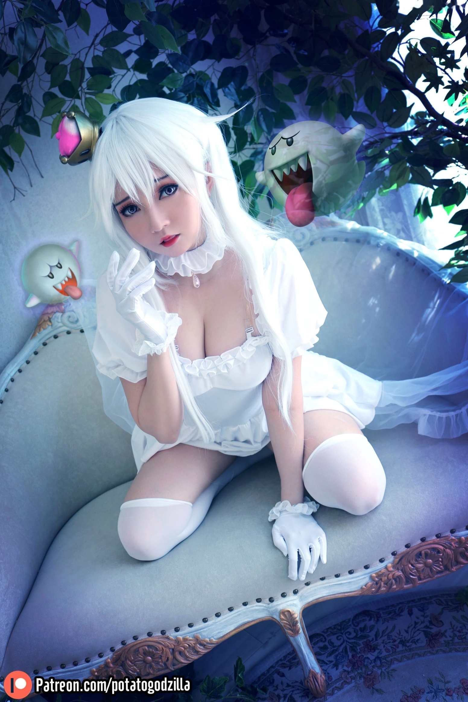Gallery - Potato-Godzilla-Boosette幽灵姬Cosplay，清纯甜美角色扮演，雪白制服诱惑，极致视觉盛宴角色扮演萌系清纯 女神私房照_秀色女神 - image 7