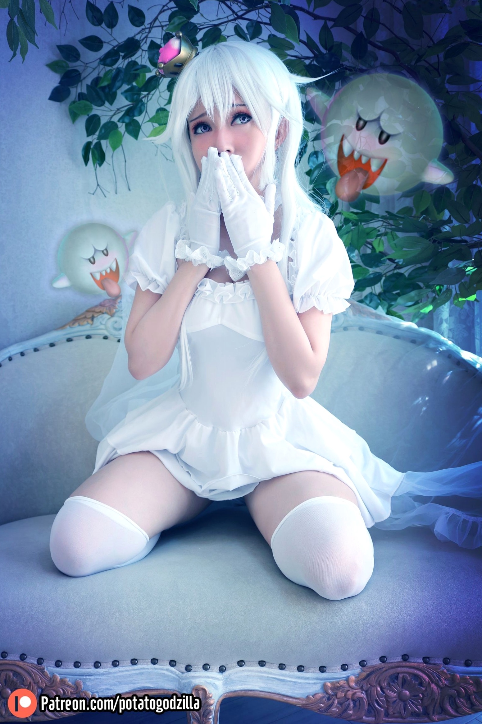 Gallery - Potato-Godzilla-Boosette幽灵姬Cosplay，清纯甜美角色扮演，雪白制服诱惑，极致视觉盛宴角色扮演萌系清纯 女神私房照_秀色女神 - image 8