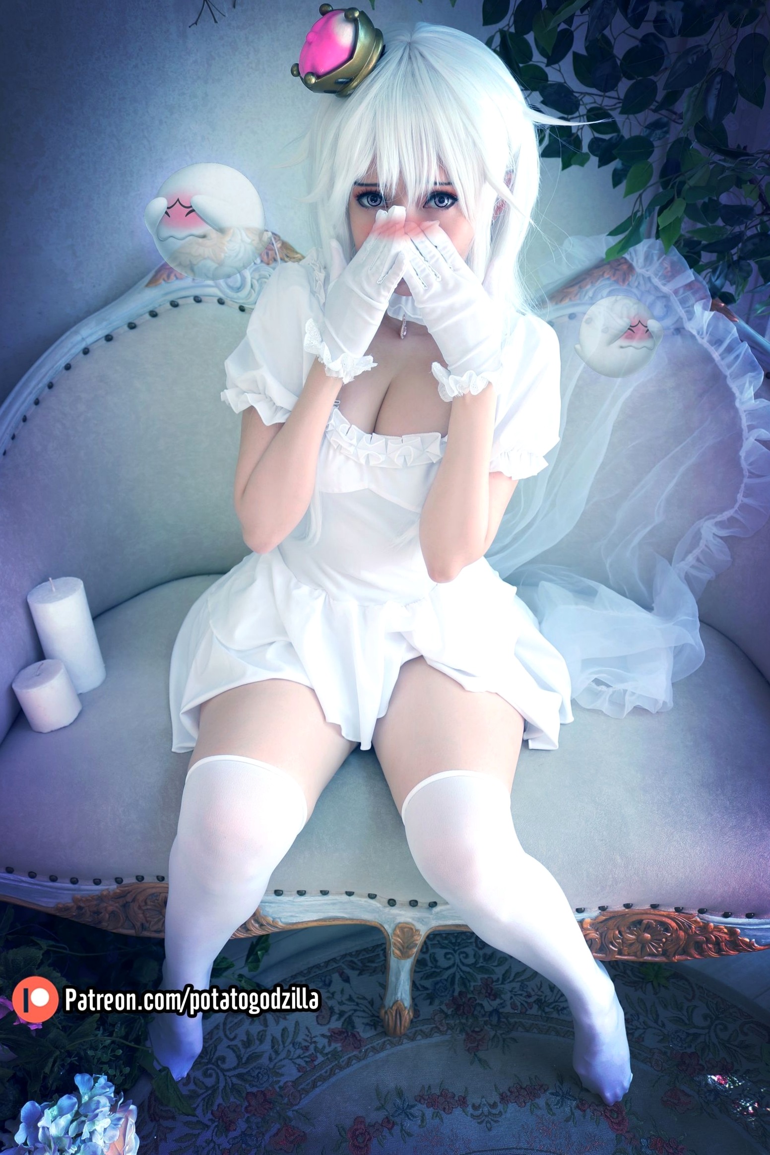 Gallery - Potato-Godzilla-Boosette幽灵姬Cosplay，清纯甜美角色扮演，雪白制服诱惑，极致视觉盛宴角色扮演萌系清纯 女神私房照_秀色女神 - image 12