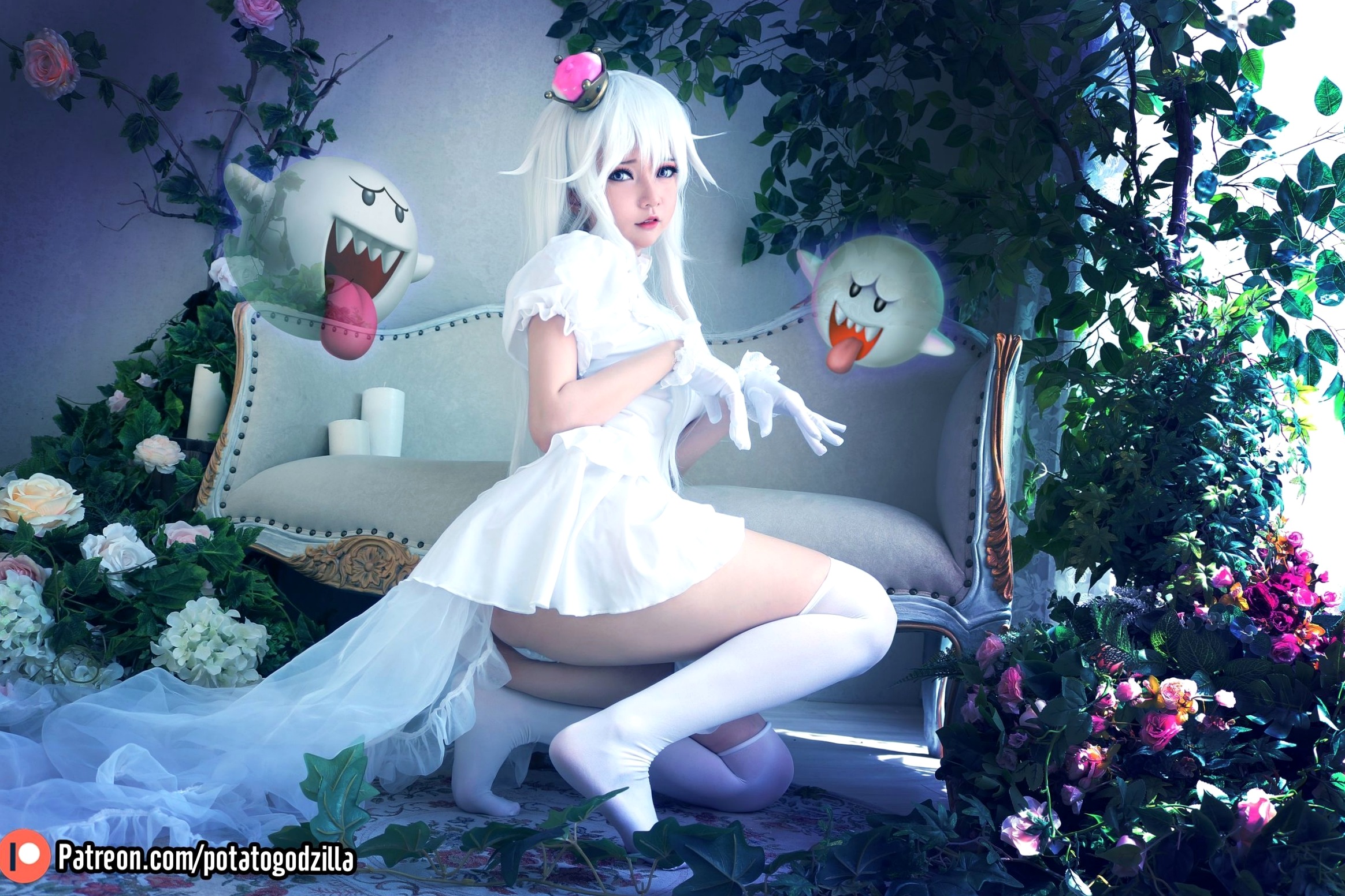 Gallery - Potato-Godzilla-Boosette幽灵姬Cosplay，清纯甜美角色扮演，雪白制服诱惑，极致视觉盛宴角色扮演萌系清纯 女神私房照_秀色女神 - image 14