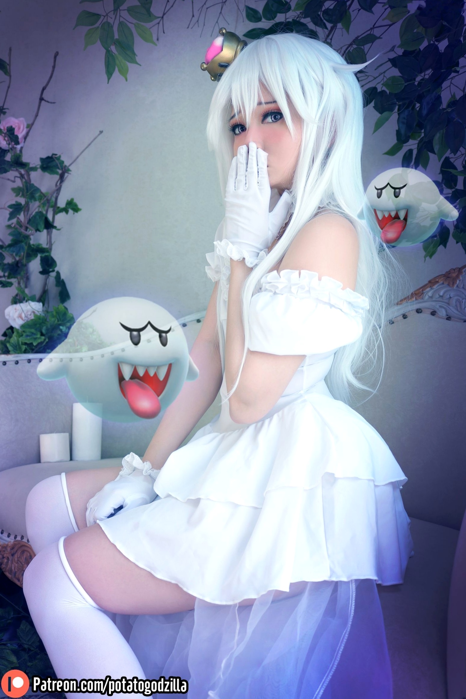Gallery - Potato-Godzilla-Boosette幽灵姬Cosplay，清纯甜美角色扮演，雪白制服诱惑，极致视觉盛宴角色扮演萌系清纯 女神私房照_秀色女神 - image 16