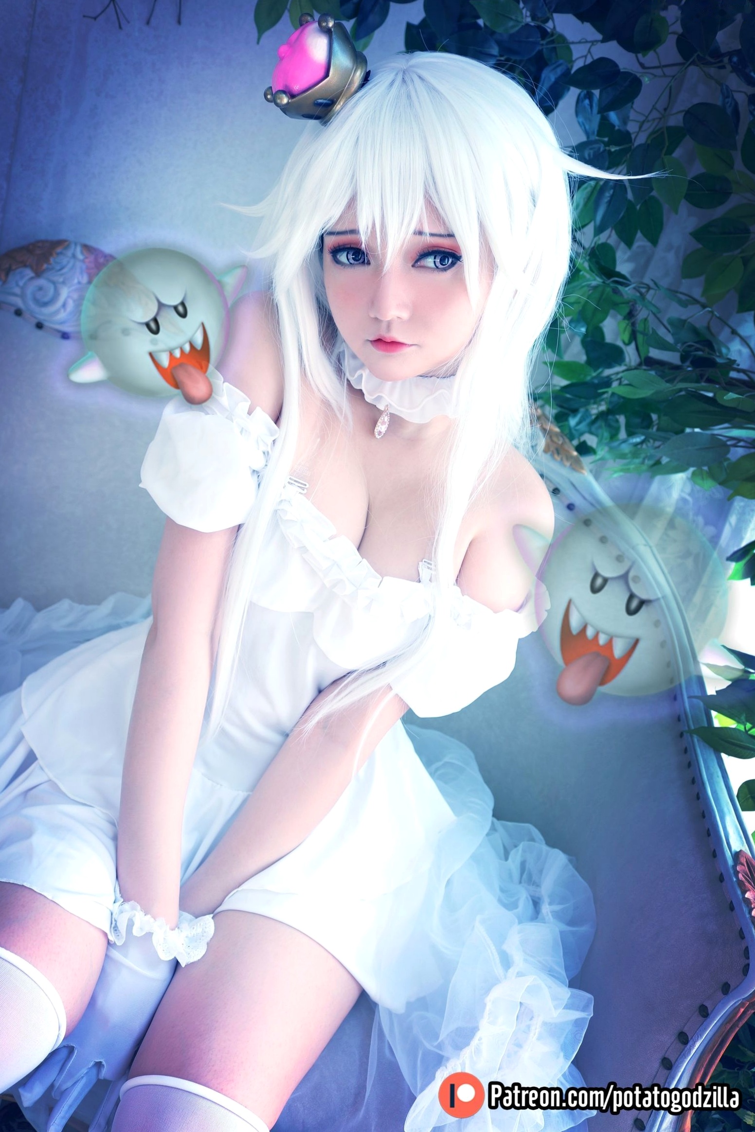 Gallery - Potato-Godzilla-Boosette幽灵姬Cosplay，清纯甜美角色扮演，雪白制服诱惑，极致视觉盛宴角色扮演萌系清纯 女神私房照_秀色女神 - image 17