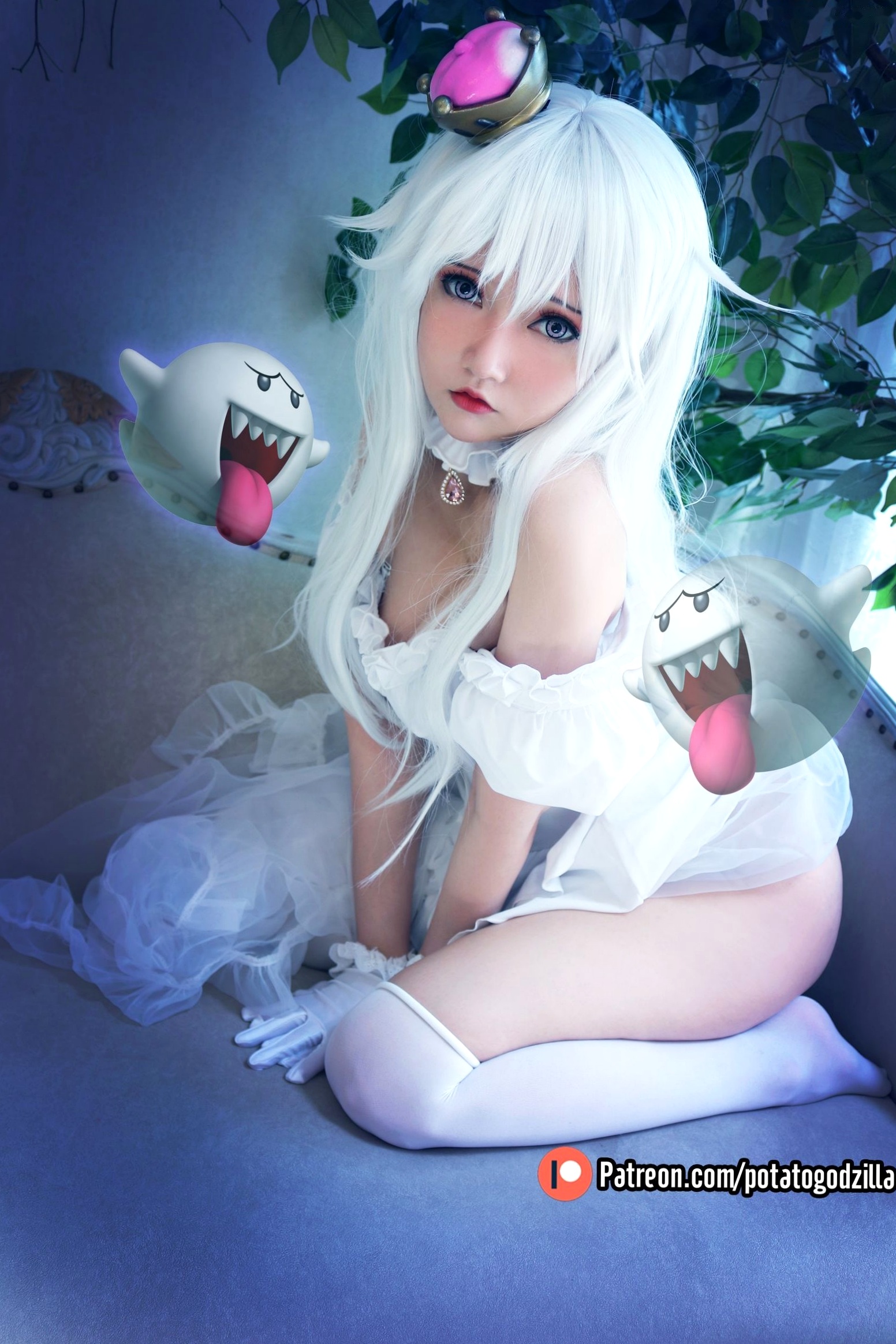 Gallery - Potato-Godzilla-Boosette幽灵姬Cosplay，清纯甜美角色扮演，雪白制服诱惑，极致视觉盛宴角色扮演萌系清纯 女神私房照_秀色女神 - image 22
