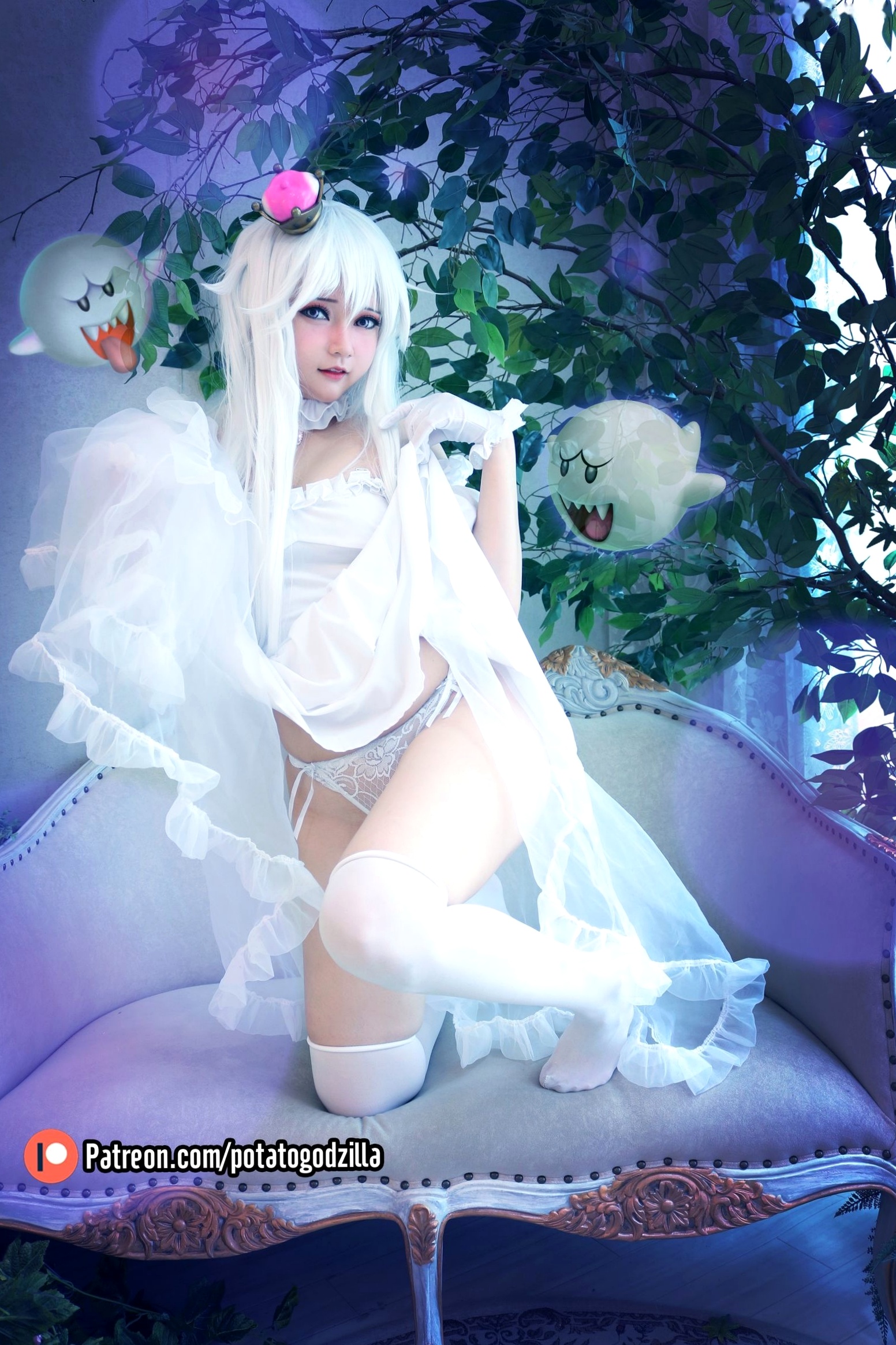 Gallery - Potato-Godzilla-Boosette幽灵姬Cosplay，清纯甜美角色扮演，雪白制服诱惑，极致视觉盛宴角色扮演萌系清纯 女神私房照_秀色女神 - image 23