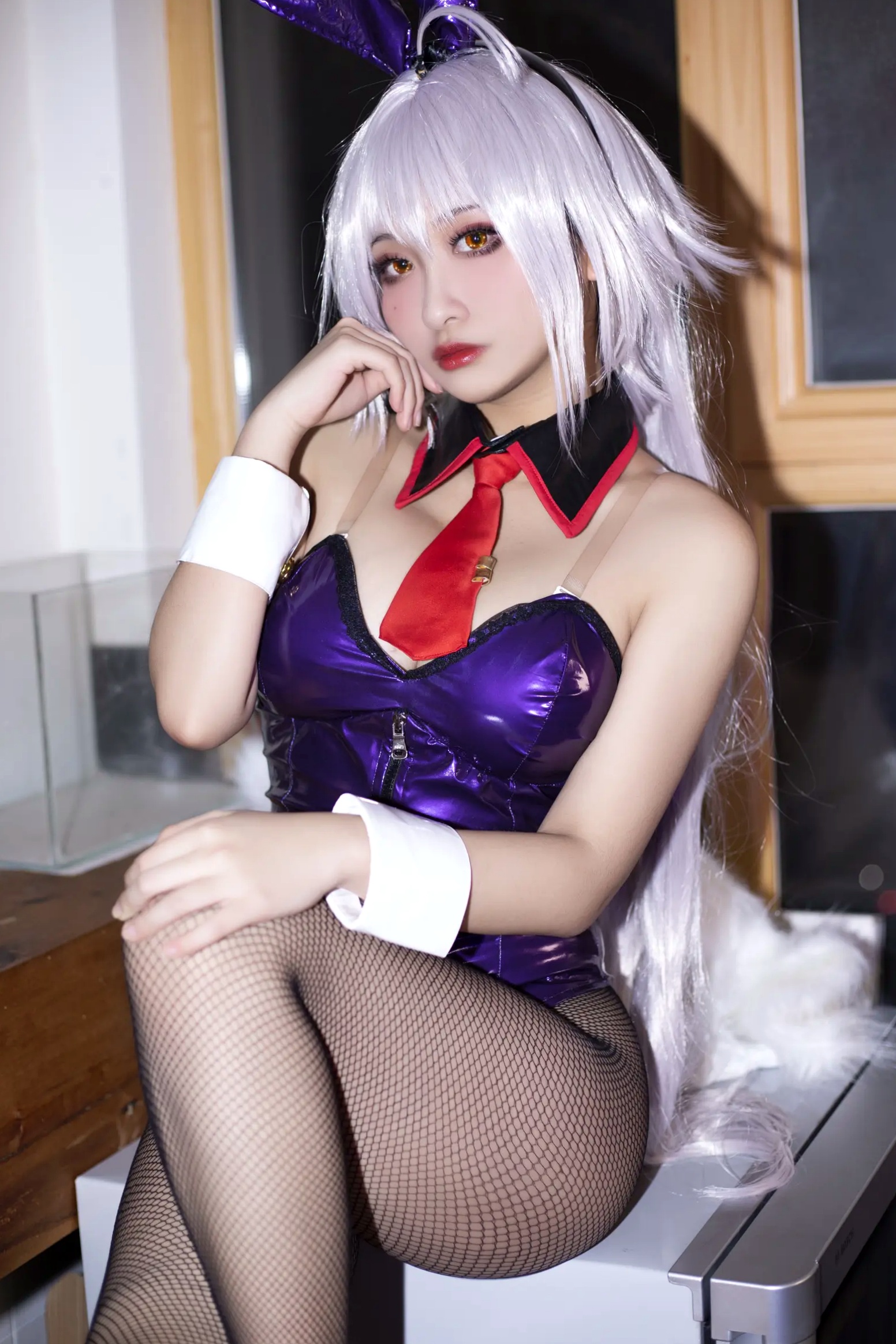 Gallery - 《洛璃LoLiSAMA - FGO黑贞德兔女郎cos，性感漆皮装扮搭配黑丝诱惑，极品傲娇女神私房写真 [42P]》角色扮演黑丝性感诱惑私房照 女神私房照_秀色女神 - image 1