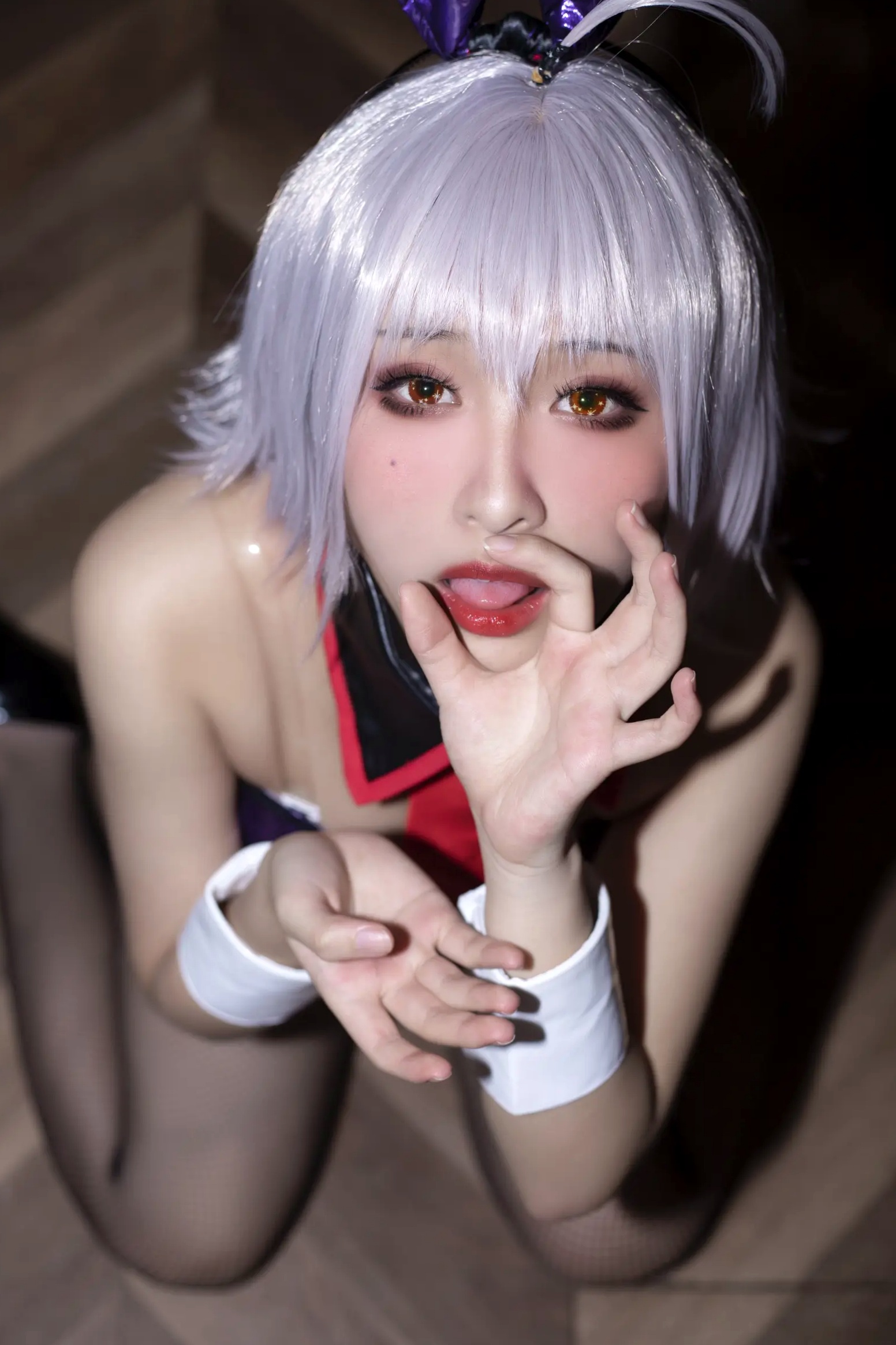 Gallery - 《洛璃LoLiSAMA - FGO黑贞德兔女郎cos，性感漆皮装扮搭配黑丝诱惑，极品傲娇女神私房写真 [42P]》角色扮演黑丝性感诱惑私房照 女神私房照_秀色女神 - image 21