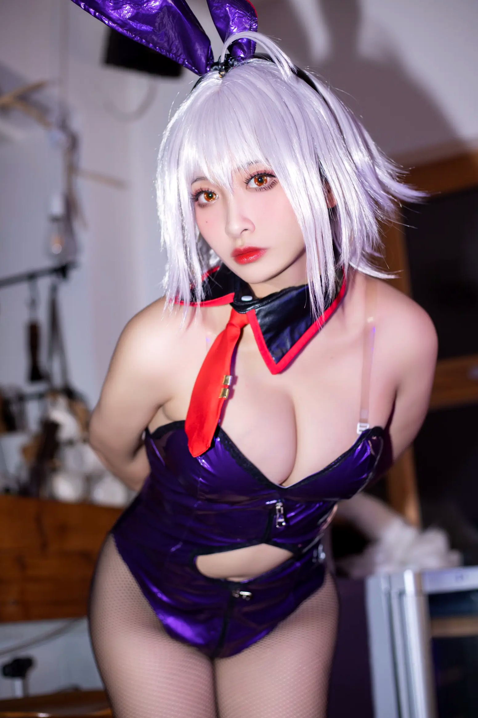 Gallery - 《洛璃LoLiSAMA - FGO黑贞德兔女郎cos，性感漆皮装扮搭配黑丝诱惑，极品傲娇女神私房写真 [42P]》角色扮演黑丝性感诱惑私房照 女神私房照_秀色女神 - image 34