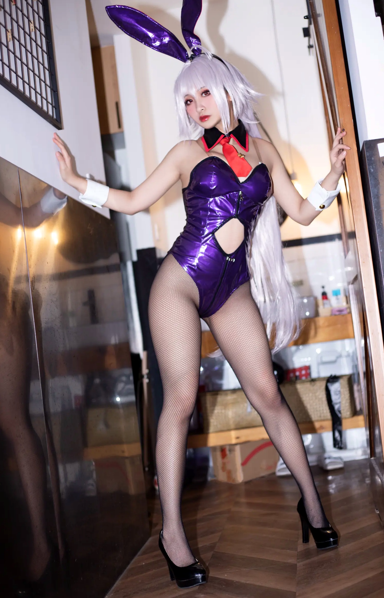 Gallery - 《洛璃LoLiSAMA - FGO黑贞德兔女郎cos，性感漆皮装扮搭配黑丝诱惑，极品傲娇女神私房写真 [42P]》角色扮演黑丝性感诱惑私房照 女神私房照_秀色女神 - image 36