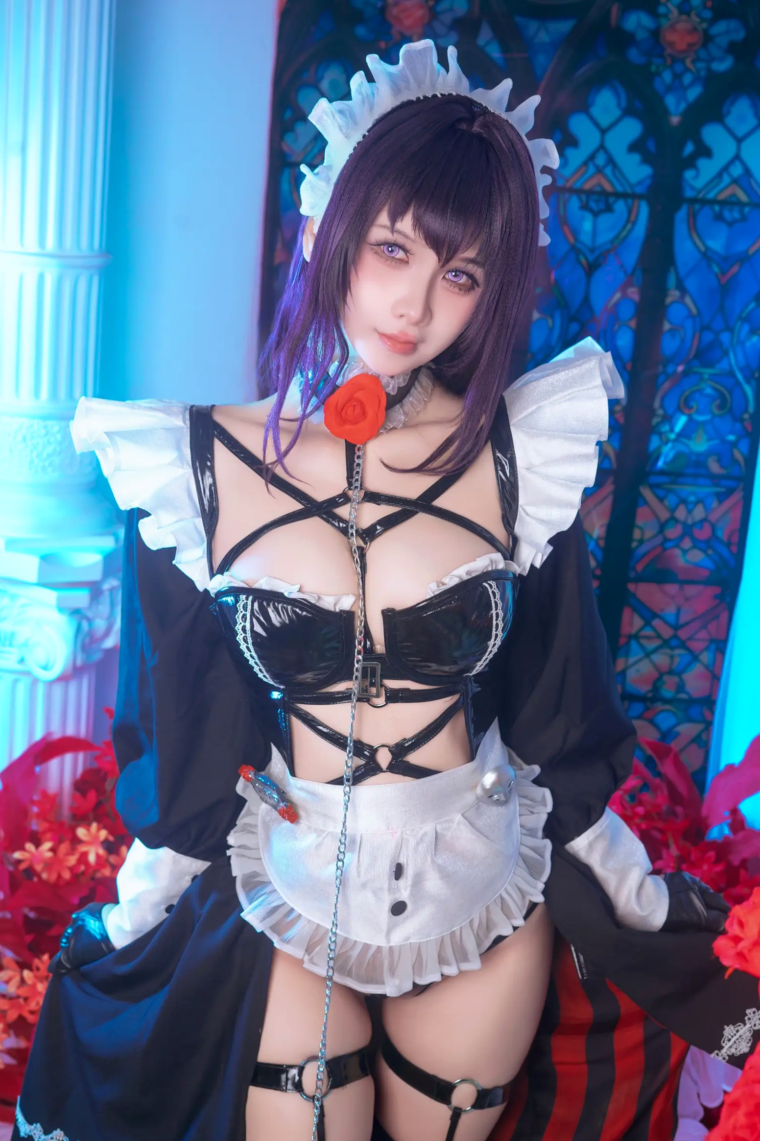 Gallery - Pyon - 妮姬美哈拉Cosplay，极致性感皮衣女仆装，梦幻联动大尺度私房写真 [66P]角色扮演诱惑性感私房照 女神私房照_秀色女神 - image 1