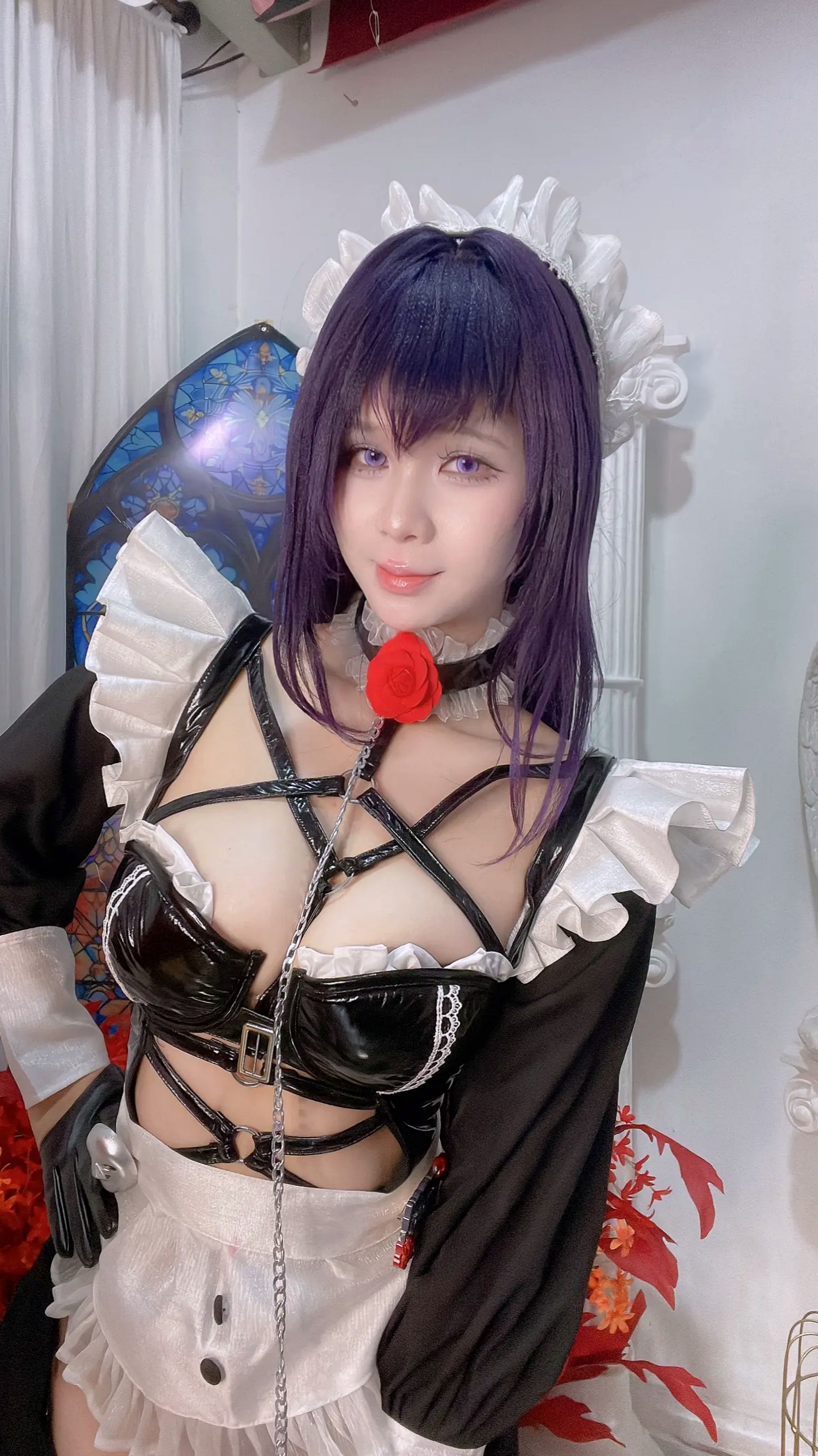 Gallery - Pyon - 妮姬美哈拉Cosplay，极致性感皮衣女仆装，梦幻联动大尺度私房写真 [66P]角色扮演诱惑性感私房照 女神私房照_秀色女神 - image 39