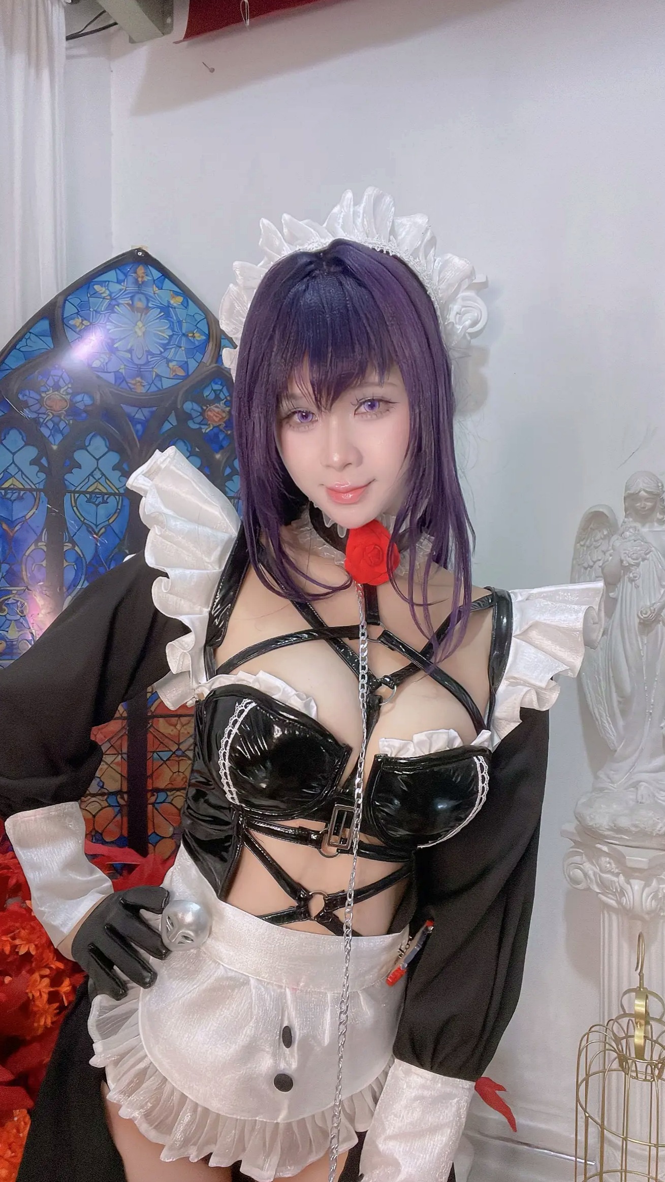 Gallery - Pyon - 妮姬美哈拉Cosplay，极致性感皮衣女仆装，梦幻联动大尺度私房写真 [66P]角色扮演诱惑性感私房照 女神私房照_秀色女神 - image 40