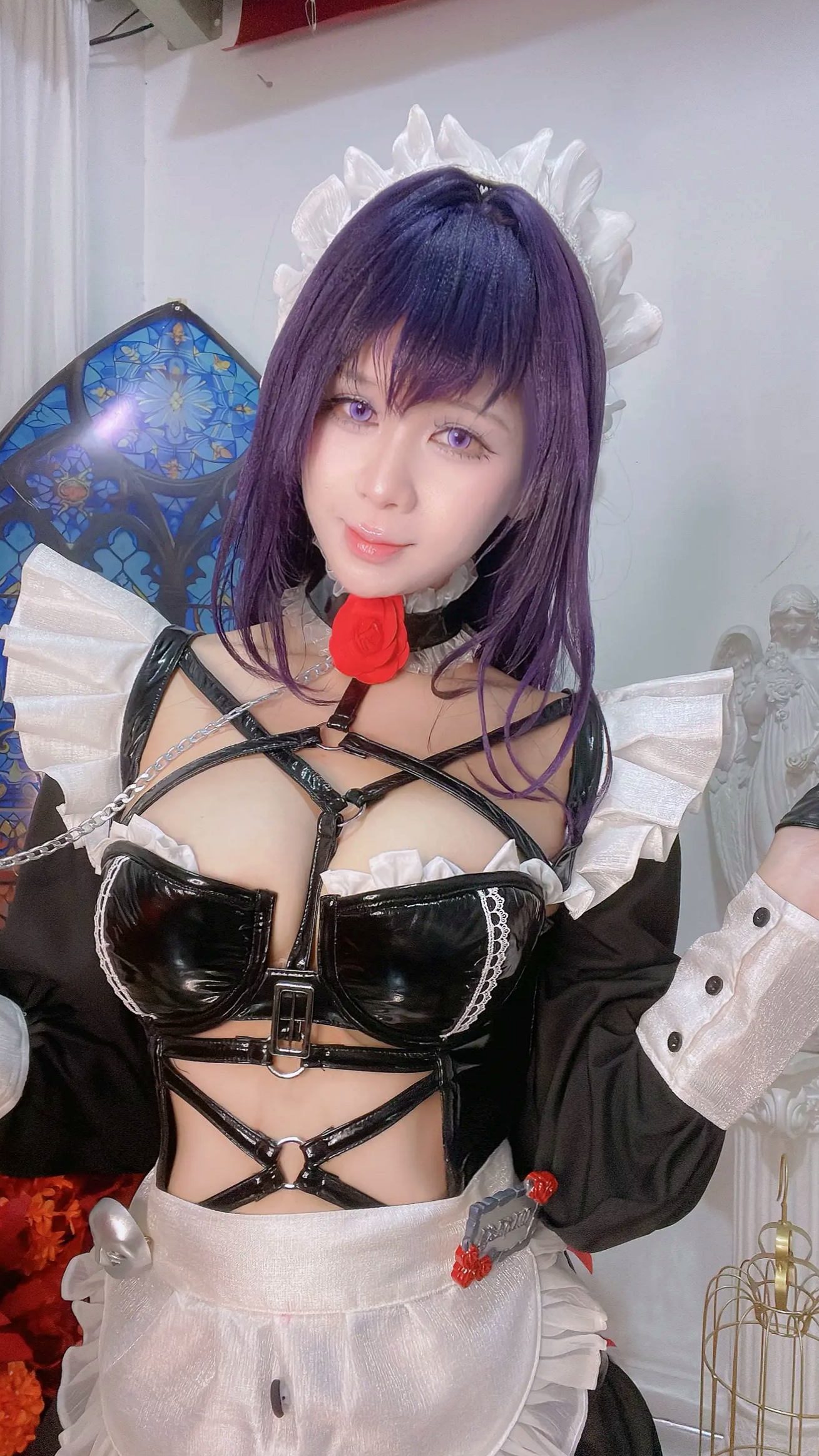 Gallery - Pyon - 妮姬美哈拉Cosplay，极致性感皮衣女仆装，梦幻联动大尺度私房写真 [66P]角色扮演诱惑性感私房照 女神私房照_秀色女神 - image 43
