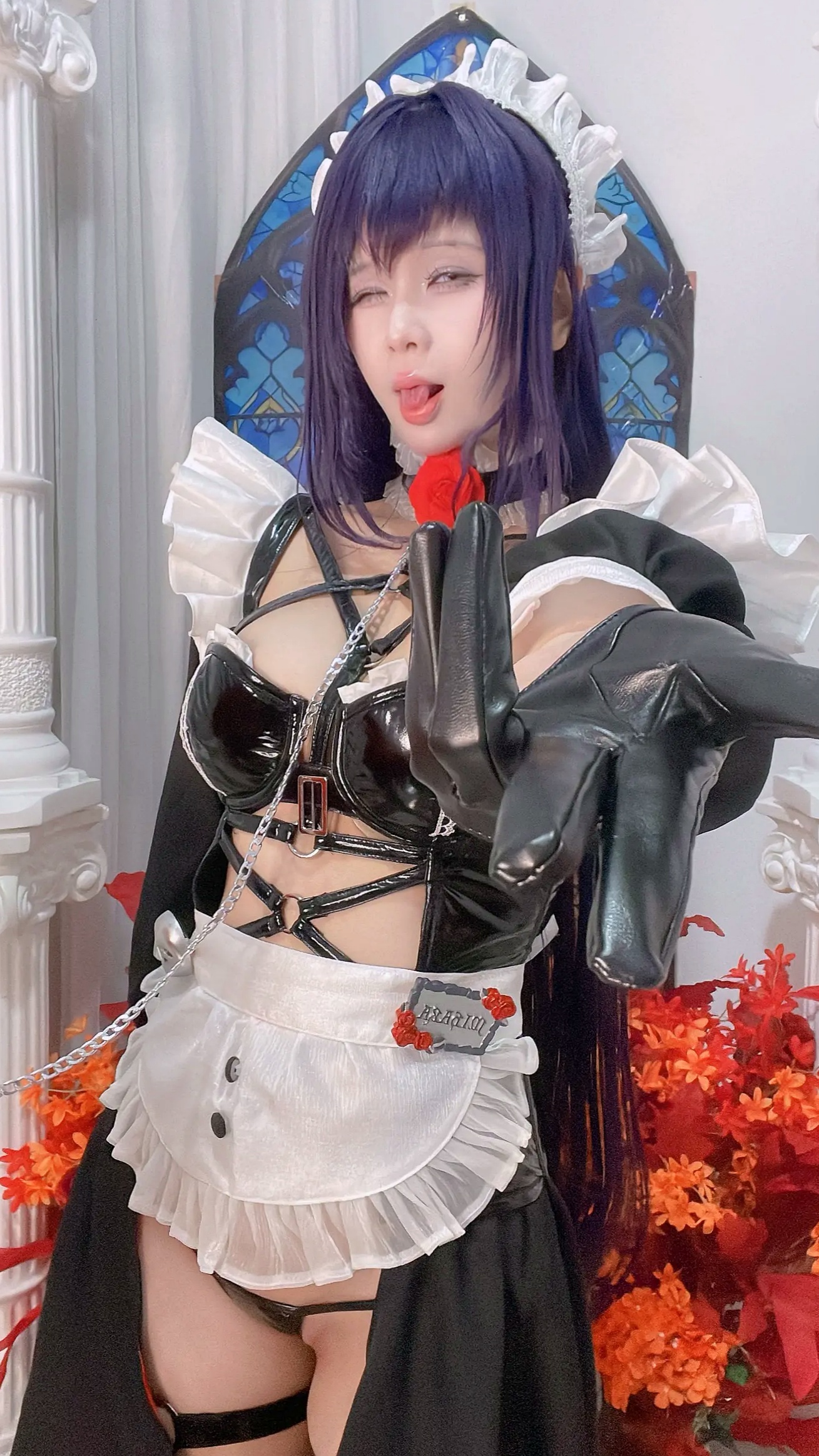 Gallery - Pyon - 妮姬美哈拉Cosplay，极致性感皮衣女仆装，梦幻联动大尺度私房写真 [66P]角色扮演诱惑性感私房照 女神私房照_秀色女神 - image 50