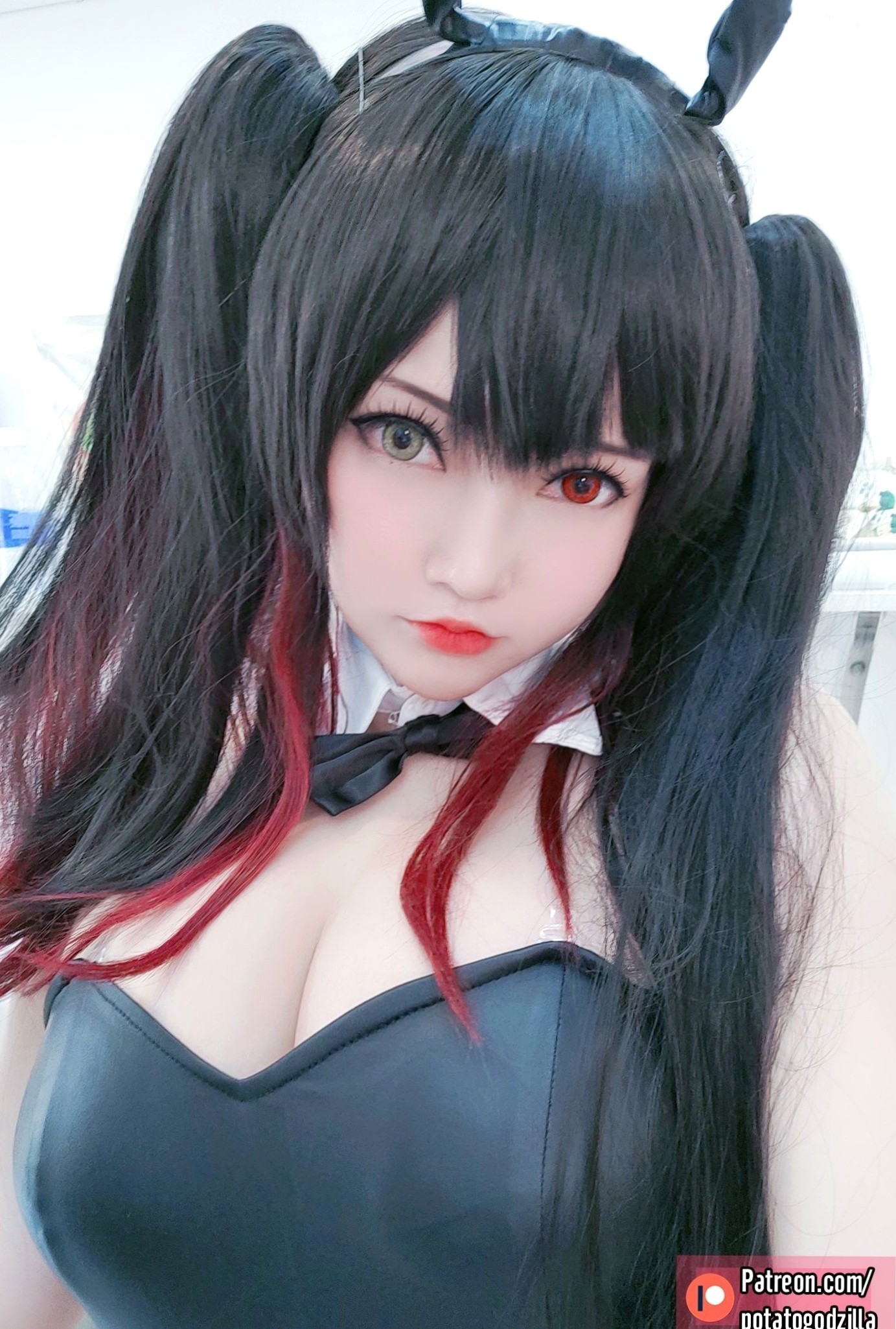 Gallery - Potato-Godzilla-Kurumi-Tokisaki-Bunny-Girl：高颜值时崎狂三兔女郎角色扮演，性感黑丝诱惑写真角色扮演性感美腿诱惑丝袜 女神私房照_秀色女神 - image 24