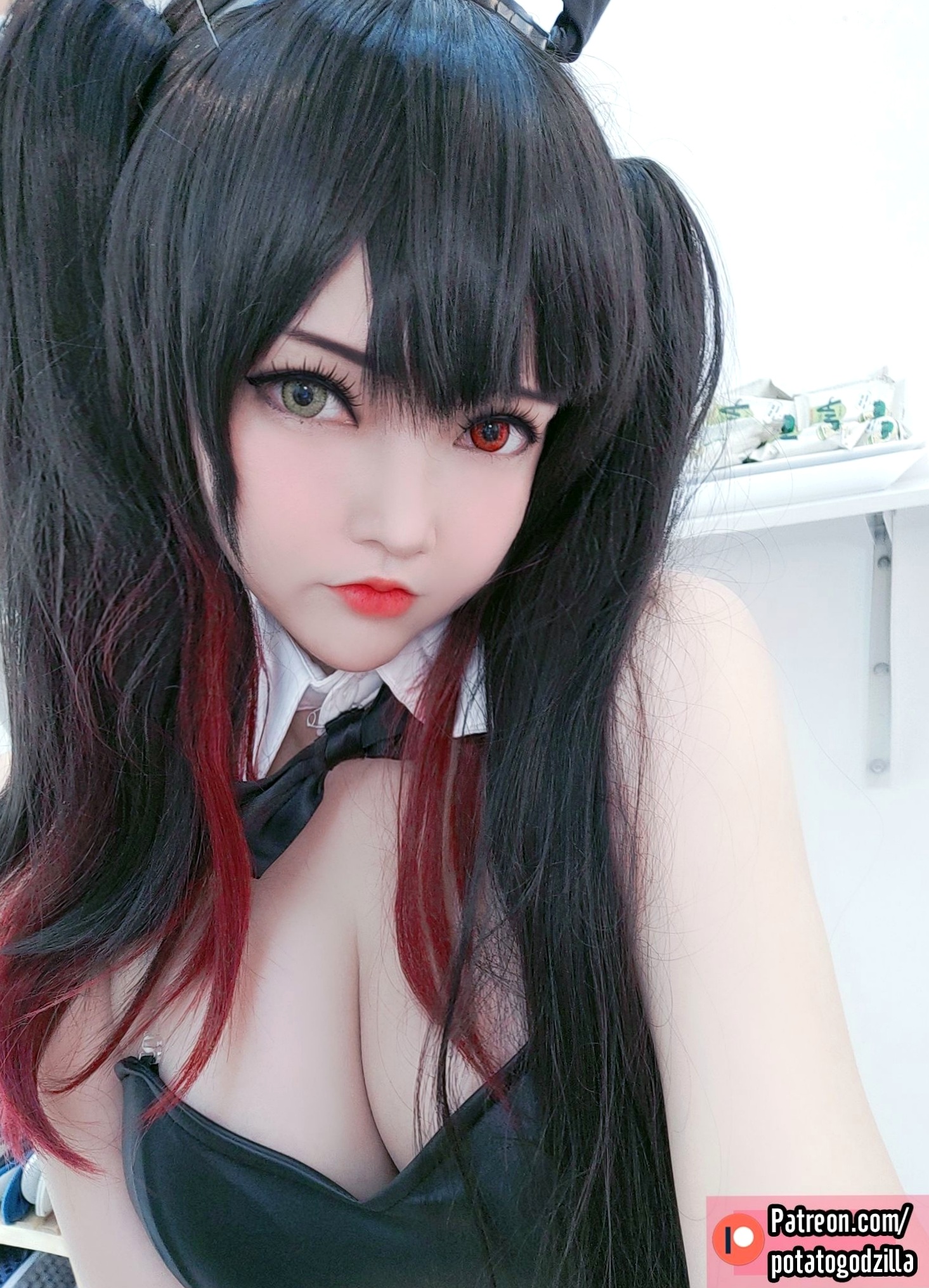 Gallery - Potato-Godzilla-Kurumi-Tokisaki-Bunny-Girl：高颜值时崎狂三兔女郎角色扮演，性感黑丝诱惑写真角色扮演性感美腿诱惑丝袜 女神私房照_秀色女神 - image 25