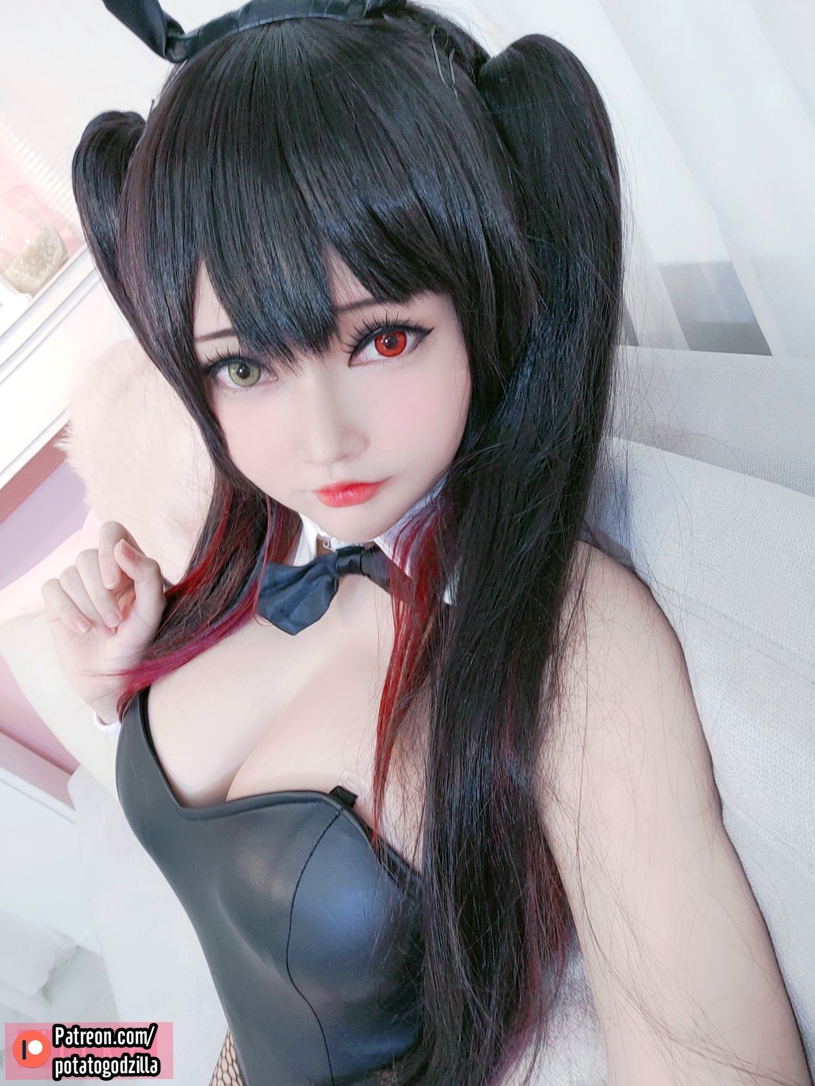 Gallery - Potato-Godzilla-Kurumi-Tokisaki-Bunny-Girl：高颜值时崎狂三兔女郎角色扮演，性感黑丝诱惑写真角色扮演性感美腿诱惑丝袜 女神私房照_秀色女神 - image 28