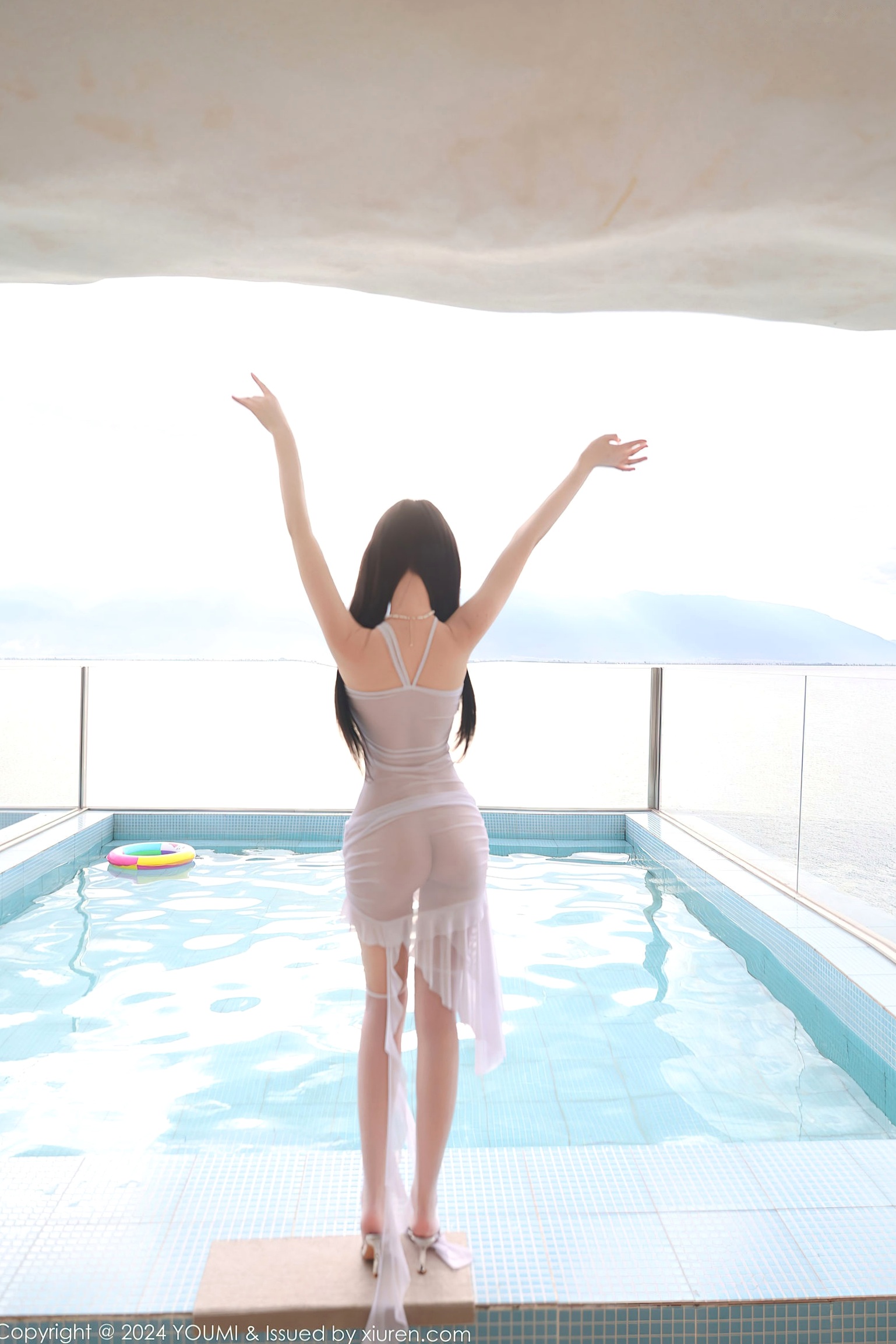 Gallery - YouMi尤蜜荟 - Chiness Model -1097-朱可儿Flora-泳池湿身诱惑-轻透白纱连衣短裙视觉盛宴-极致曲线-无圣光大尺度写真尤蜜荟 - Chiness Model 湿身泳池性感诱惑 女神私房照_秀色女神 - image 1