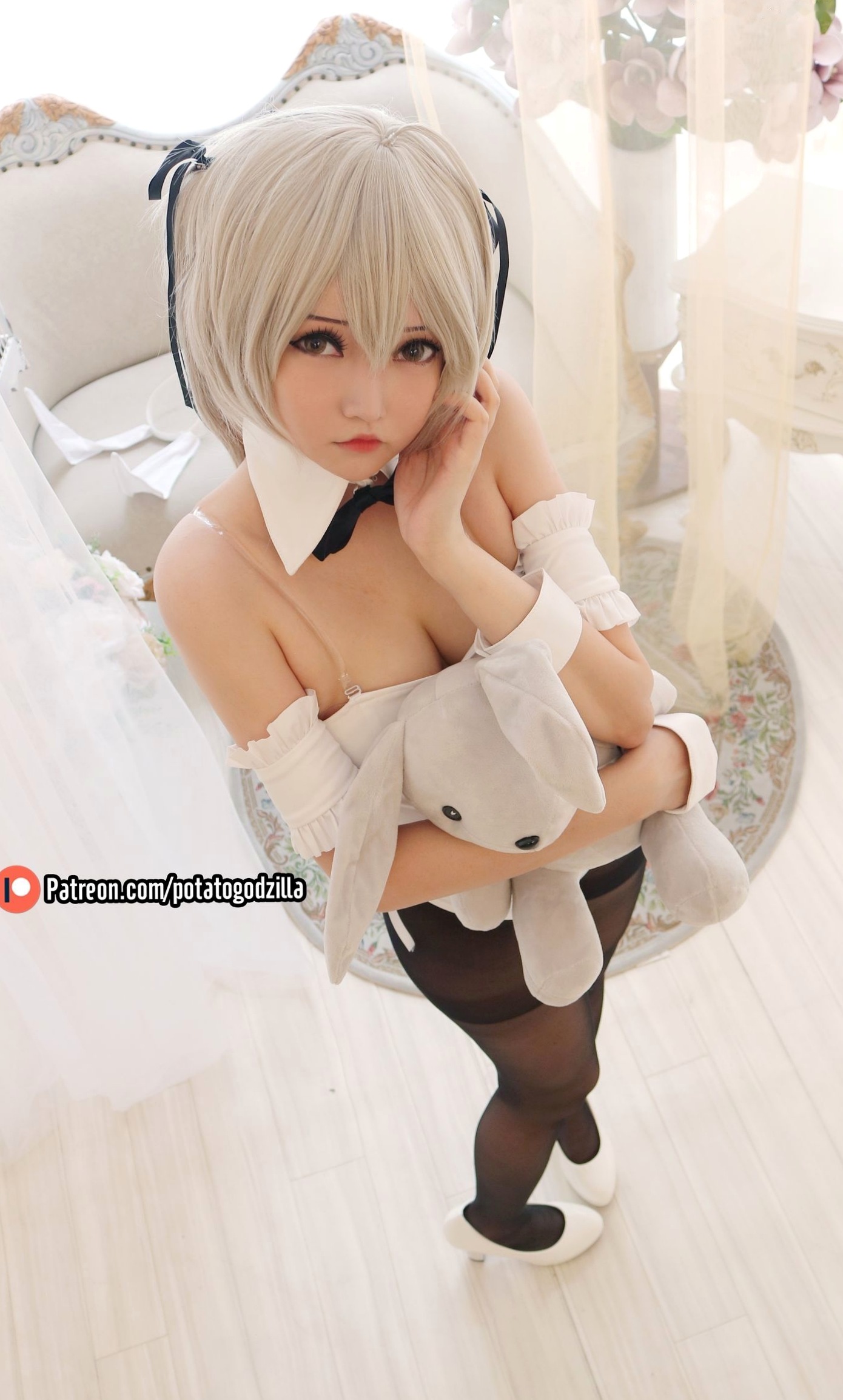 Gallery - Potato-Godzilla春日野穹Cosplay：兔女郎制服诱惑，大尺度私房写真呈现极致二次元性感性感大尺度私房照角色扮演萝莉 女神私房照_秀色女神 - image 3
