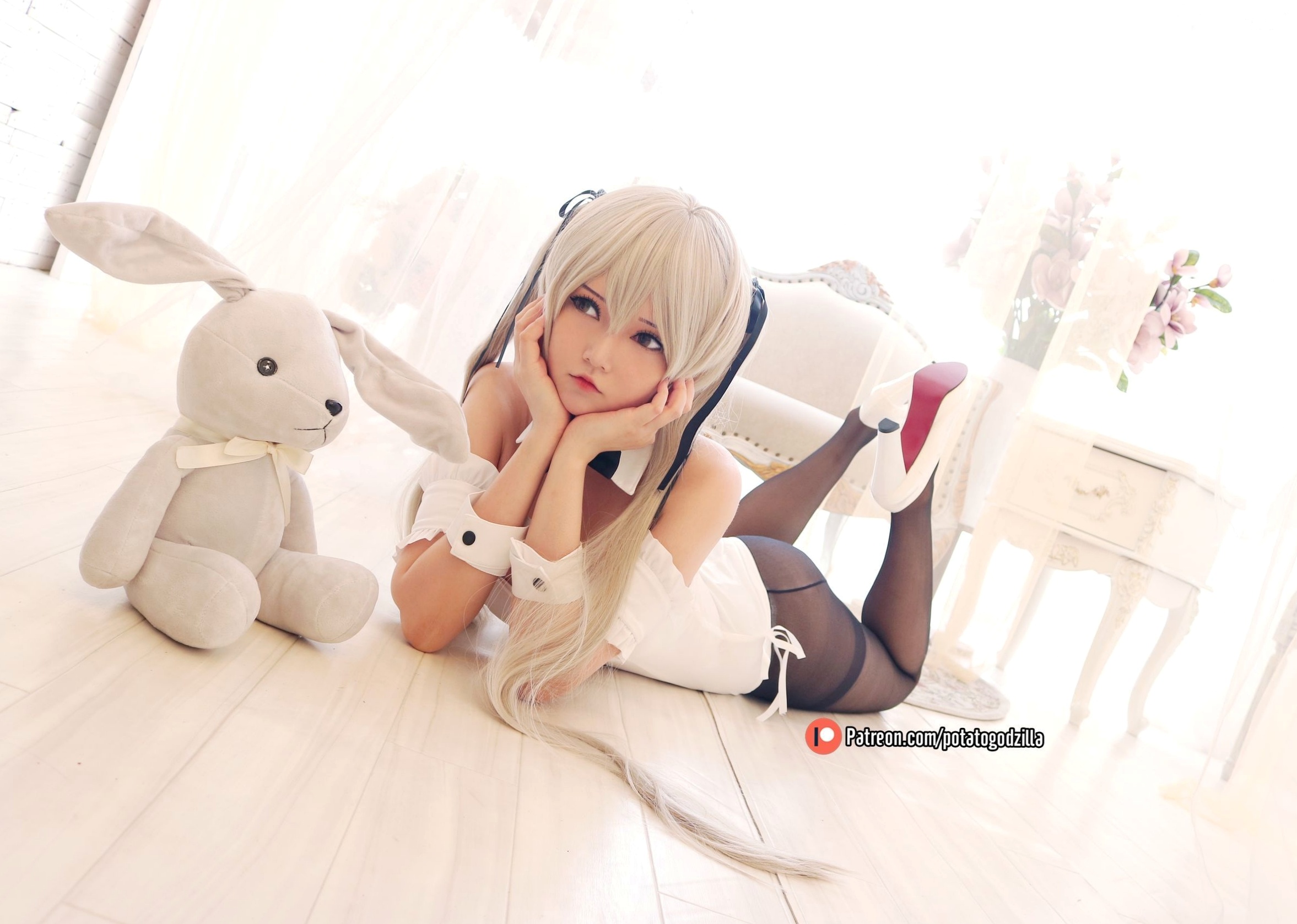 Gallery - Potato-Godzilla春日野穹Cosplay：兔女郎制服诱惑，大尺度私房写真呈现极致二次元性感性感大尺度私房照角色扮演萝莉 女神私房照_秀色女神 - image 5