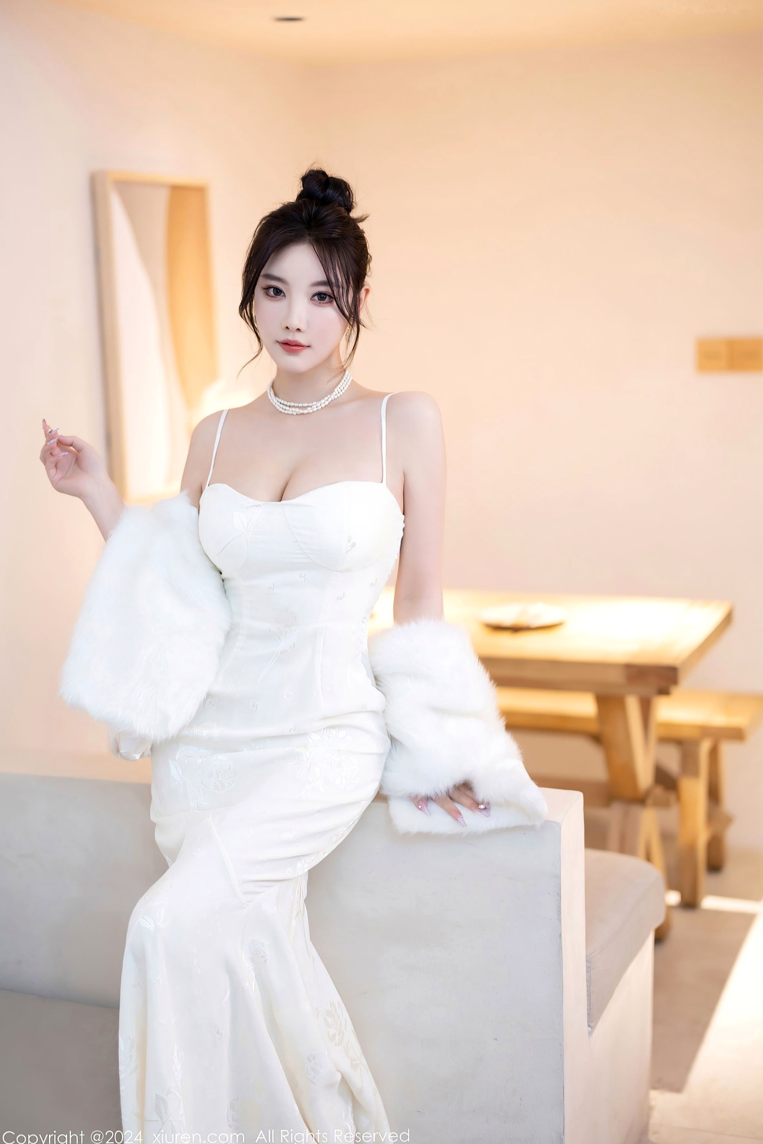 Gallery - XiuRen秀人网 - XiuRen -8538-杨晨晨Yome-纯欲风白色吊带长裙与白色丝袜室内私房写真-极致优雅诱惑-2024.05.14秀人网 - XiuRen 女神丝袜私房照诱惑 女神私房照_秀色女神 - image 27