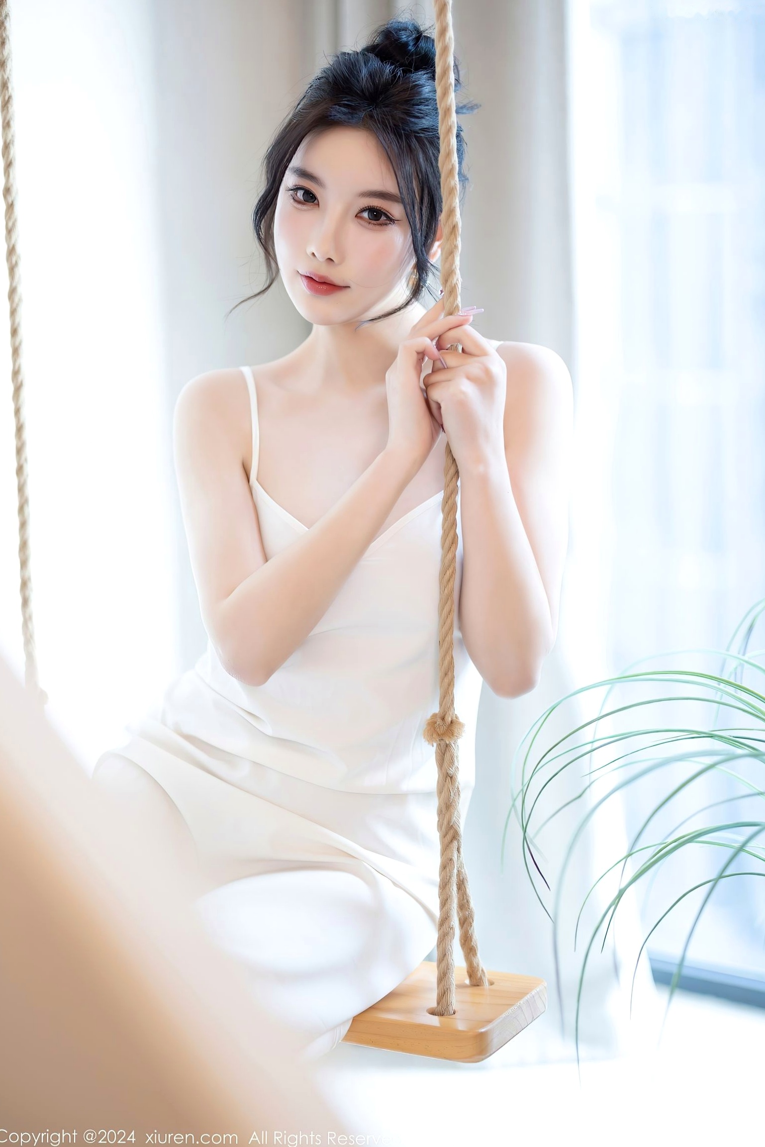 Gallery - XiuRen秀人网 - XiuRen -8538-杨晨晨Yome-纯欲风白色吊带长裙与白色丝袜室内私房写真-极致优雅诱惑-2024.05.14秀人网 - XiuRen 女神丝袜私房照诱惑 女神私房照_秀色女神 - image 58