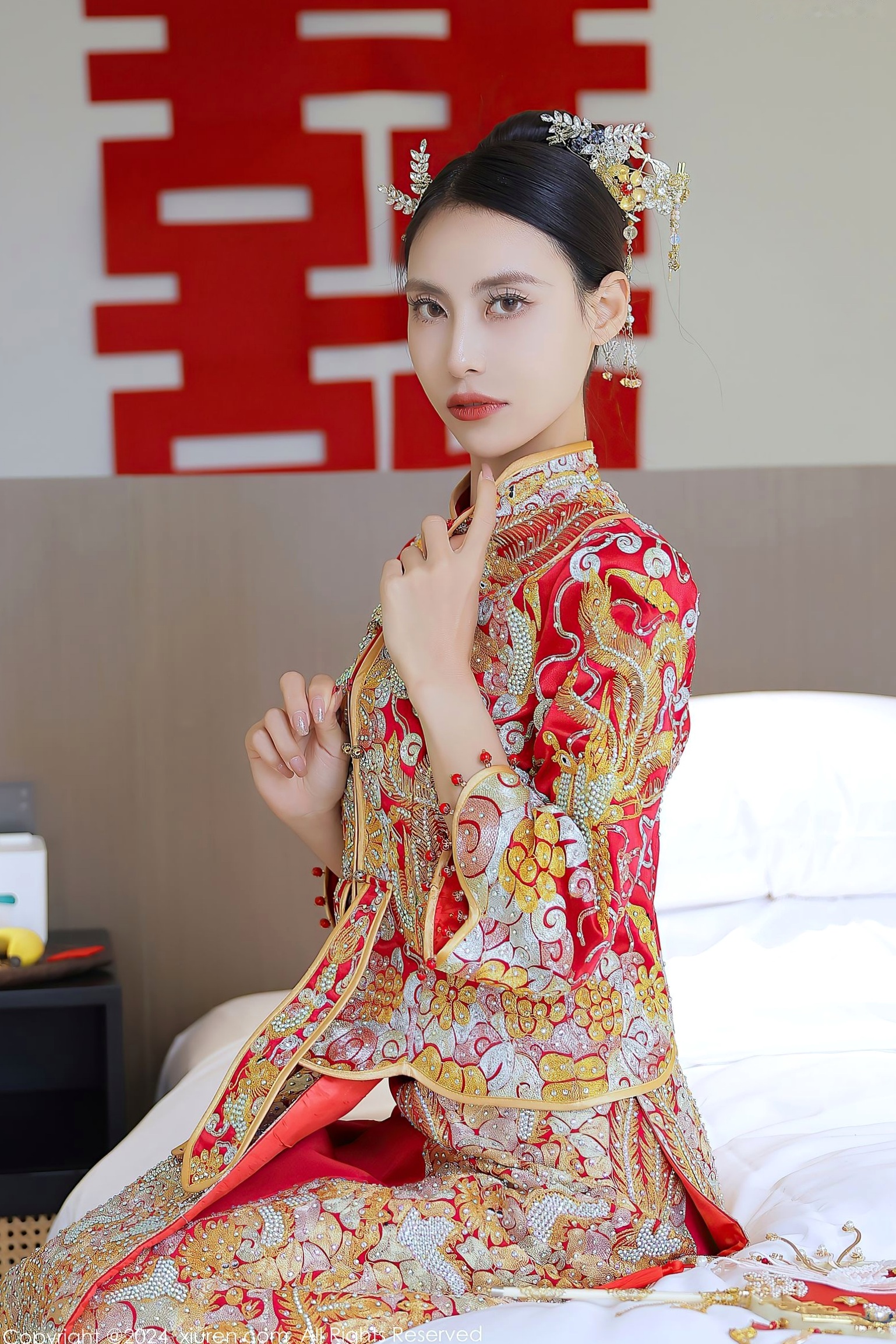 Gallery - XiuRen秀人网 - XiuRen -8534-lingyu69：中式新娘主题，古典红色嫁衣，极致私房诱惑，气质冷艳女神秀人网 - XiuRen 婚纱性感私房照女神诱惑气质冷艳 女神私房照_秀色女神 - image 2