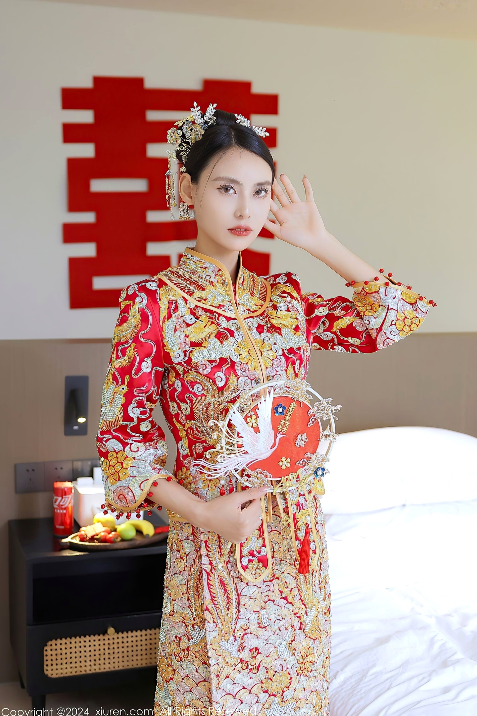 Gallery - XiuRen秀人网 - XiuRen -8534-lingyu69：中式新娘主题，古典红色嫁衣，极致私房诱惑，气质冷艳女神秀人网 - XiuRen 婚纱性感私房照女神诱惑气质冷艳 女神私房照_秀色女神 - image 7