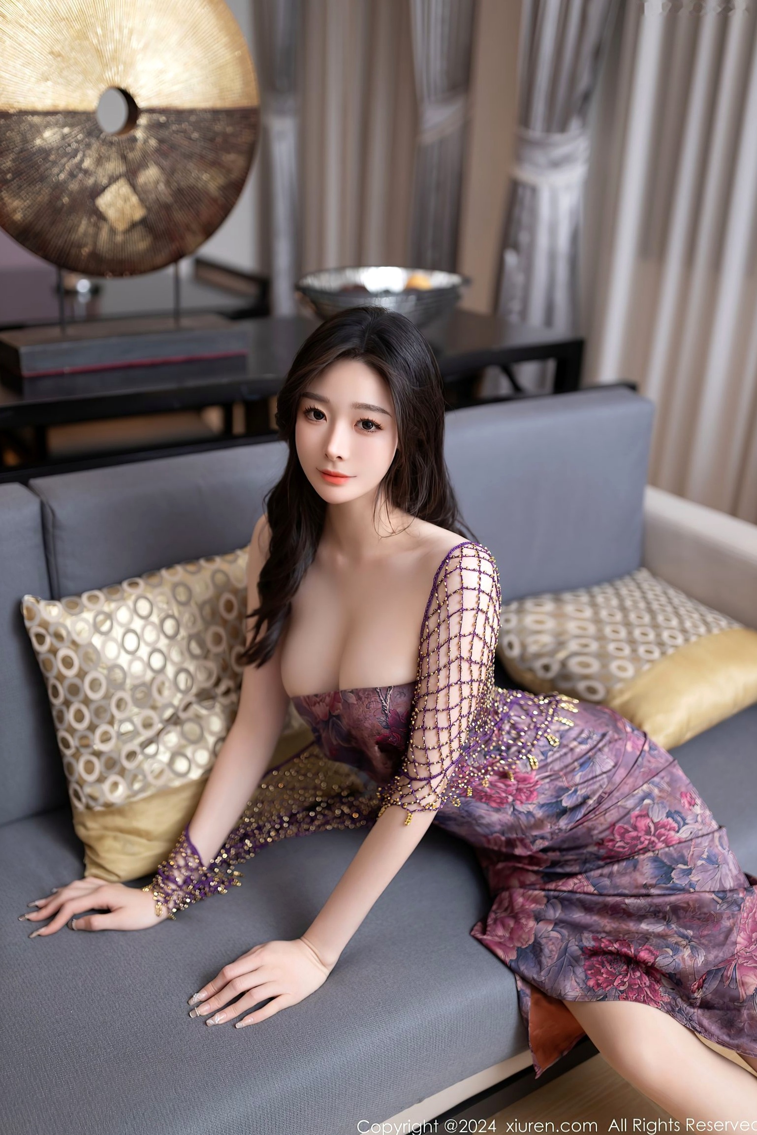 Gallery - 女神小逗逗：紫色网纱魅惑私房写真，极致身材展现曲线魅力，高颜值极品艺术视觉大赏秀人网 - XiuRen 性感私房照大尺度极品 女神私房照_秀色女神 - image 5