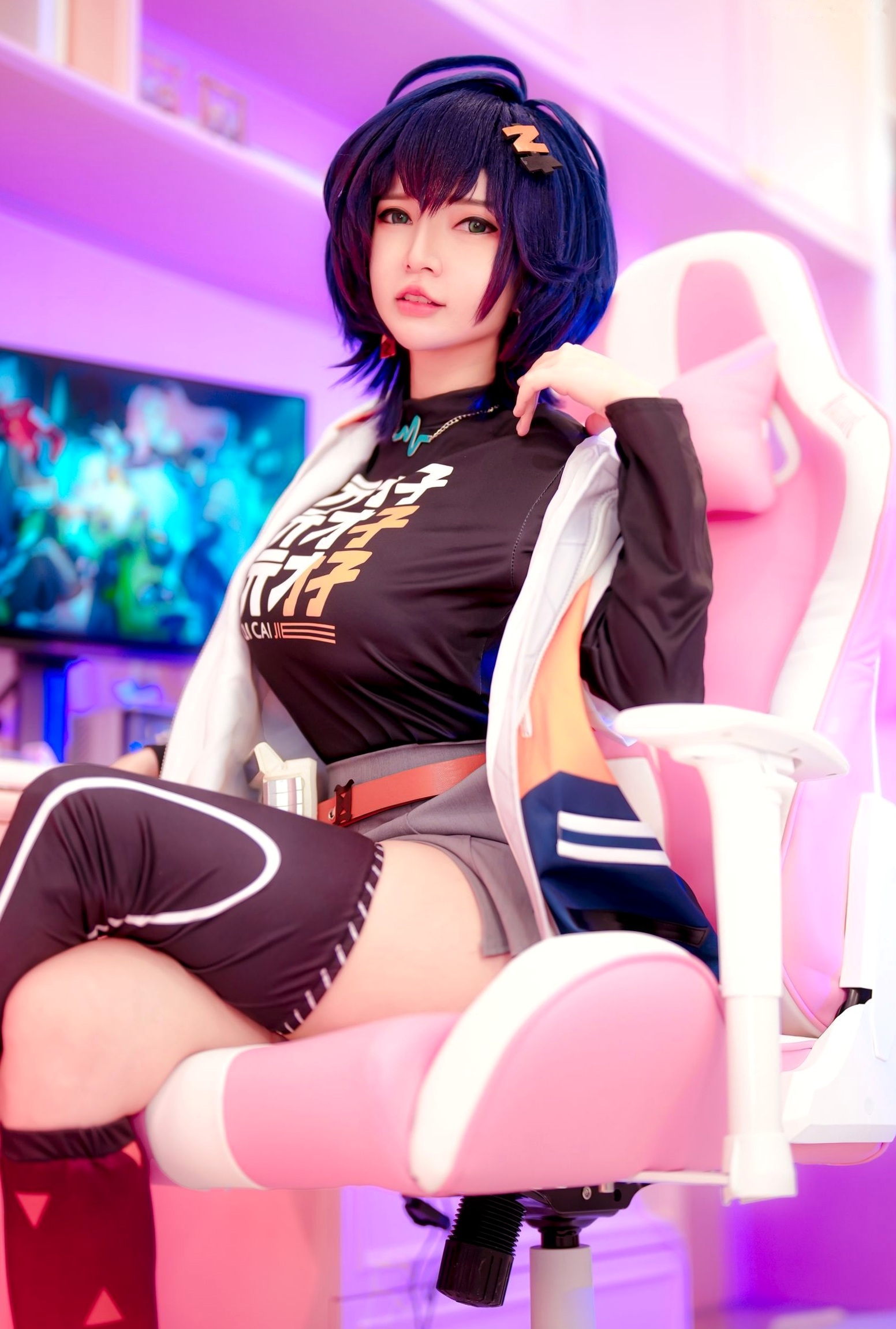 Gallery - Potato-Godzilla-绝区零贝尔Cosplay-电竞房赛博美少女-极致性感私房写真角色扮演性感私房照大尺度诱惑 女神私房照_秀色女神 - image 4