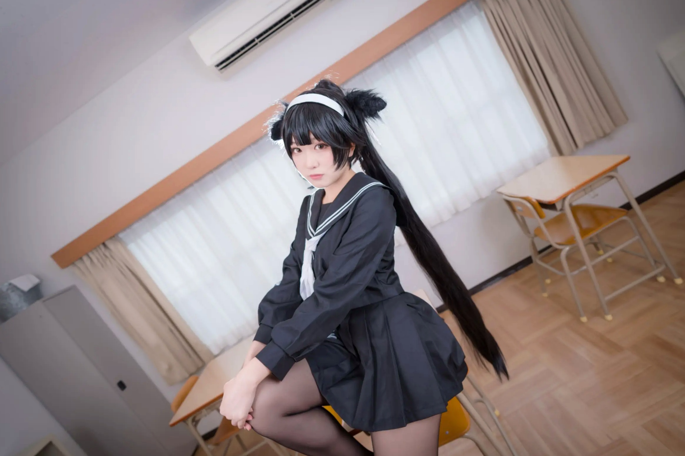 Gallery - 《Yuki亭 - 姐妹的学园罗曼史》猫耳制服少女，黑丝JK诱惑与校园清新风情 [140P]制服黑丝萝莉角色扮演清新 女神私房照_秀色女神 - image 4