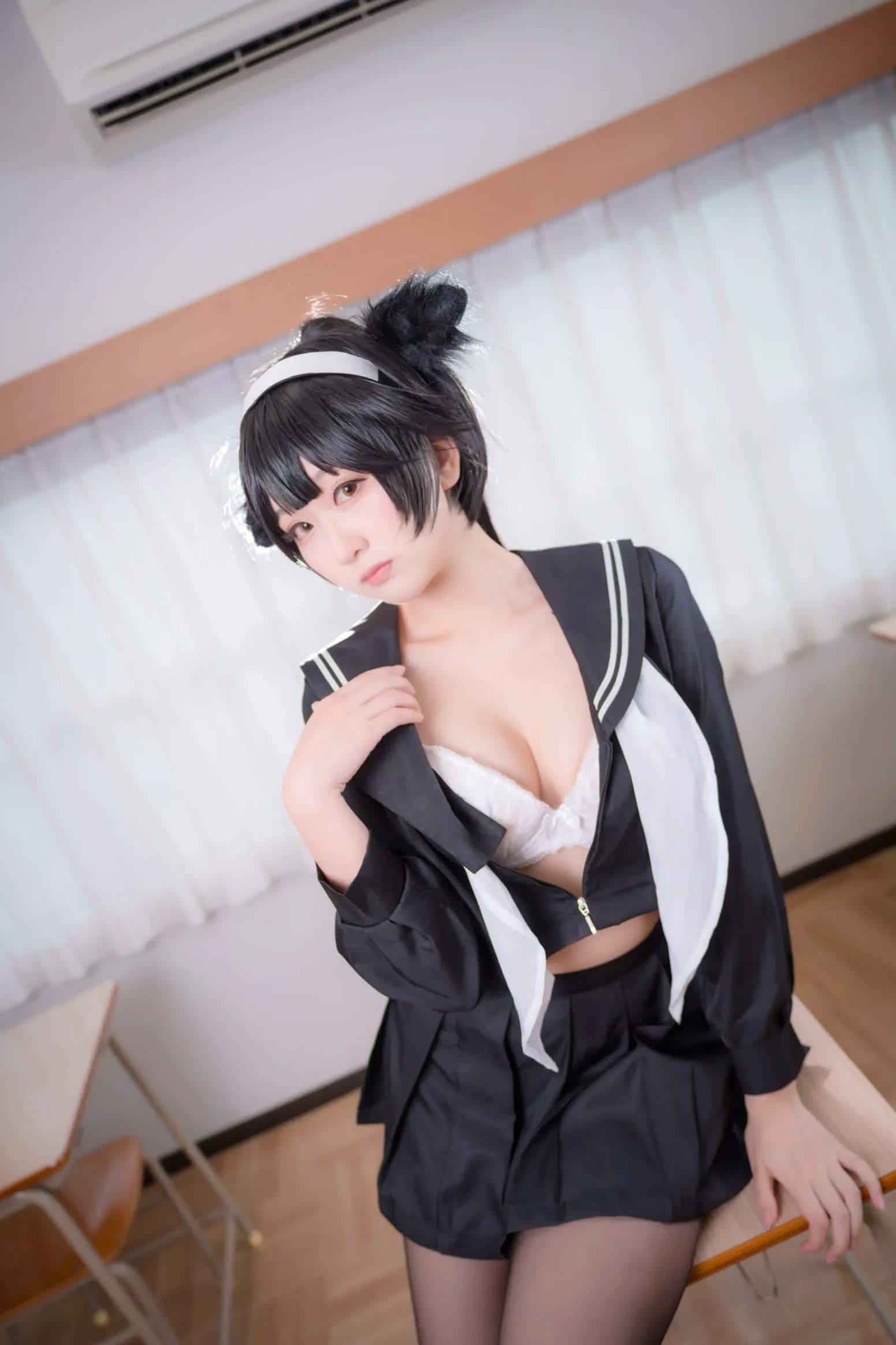 Gallery - 《Yuki亭 - 姐妹的学园罗曼史》猫耳制服少女，黑丝JK诱惑与校园清新风情 [140P]制服黑丝萝莉角色扮演清新 女神私房照_秀色女神 - image 32