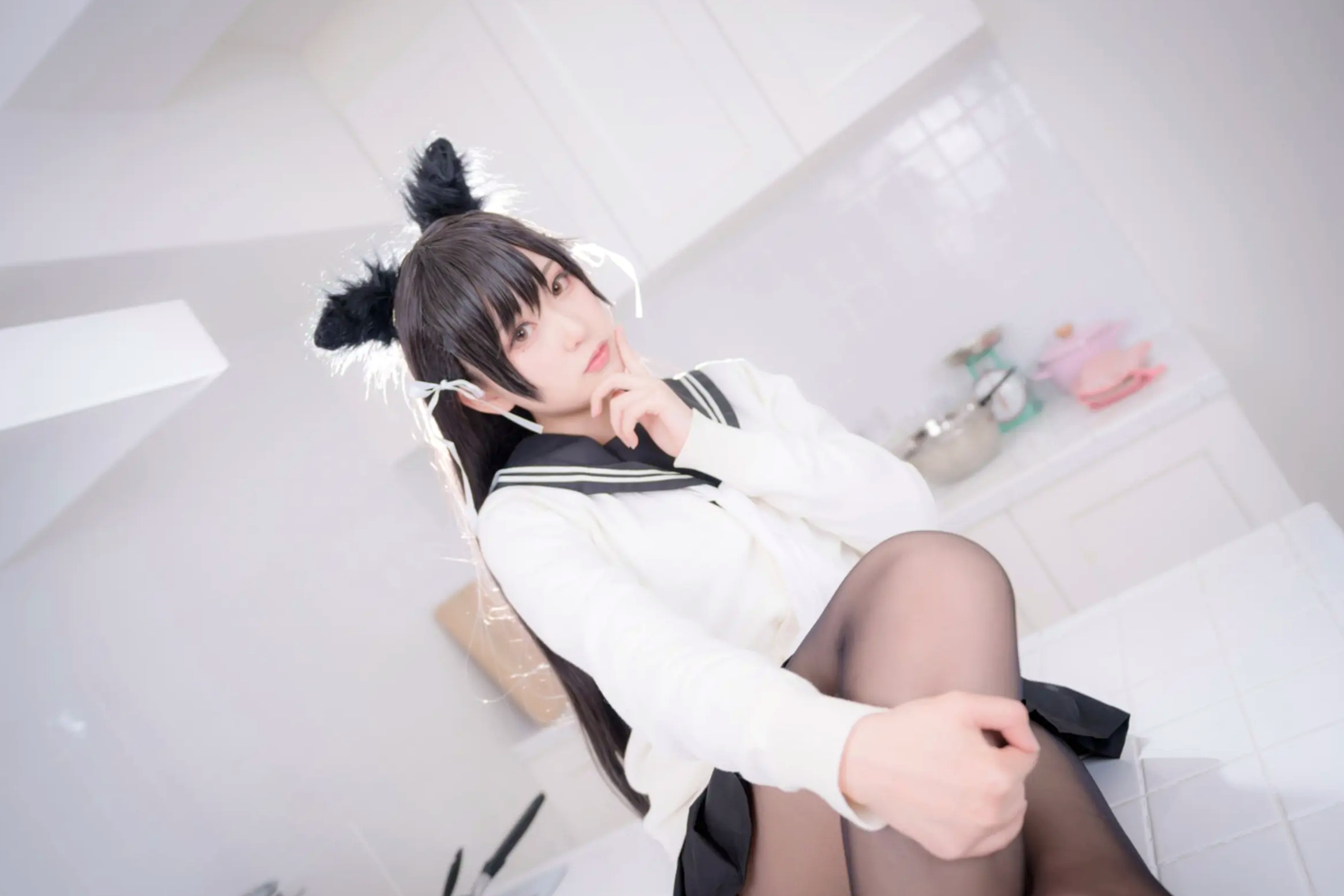 Gallery - 《Yuki亭 - 姐妹的学园罗曼史》猫耳制服少女，黑丝JK诱惑与校园清新风情 [140P]制服黑丝萝莉角色扮演清新 女神私房照_秀色女神 - image 84