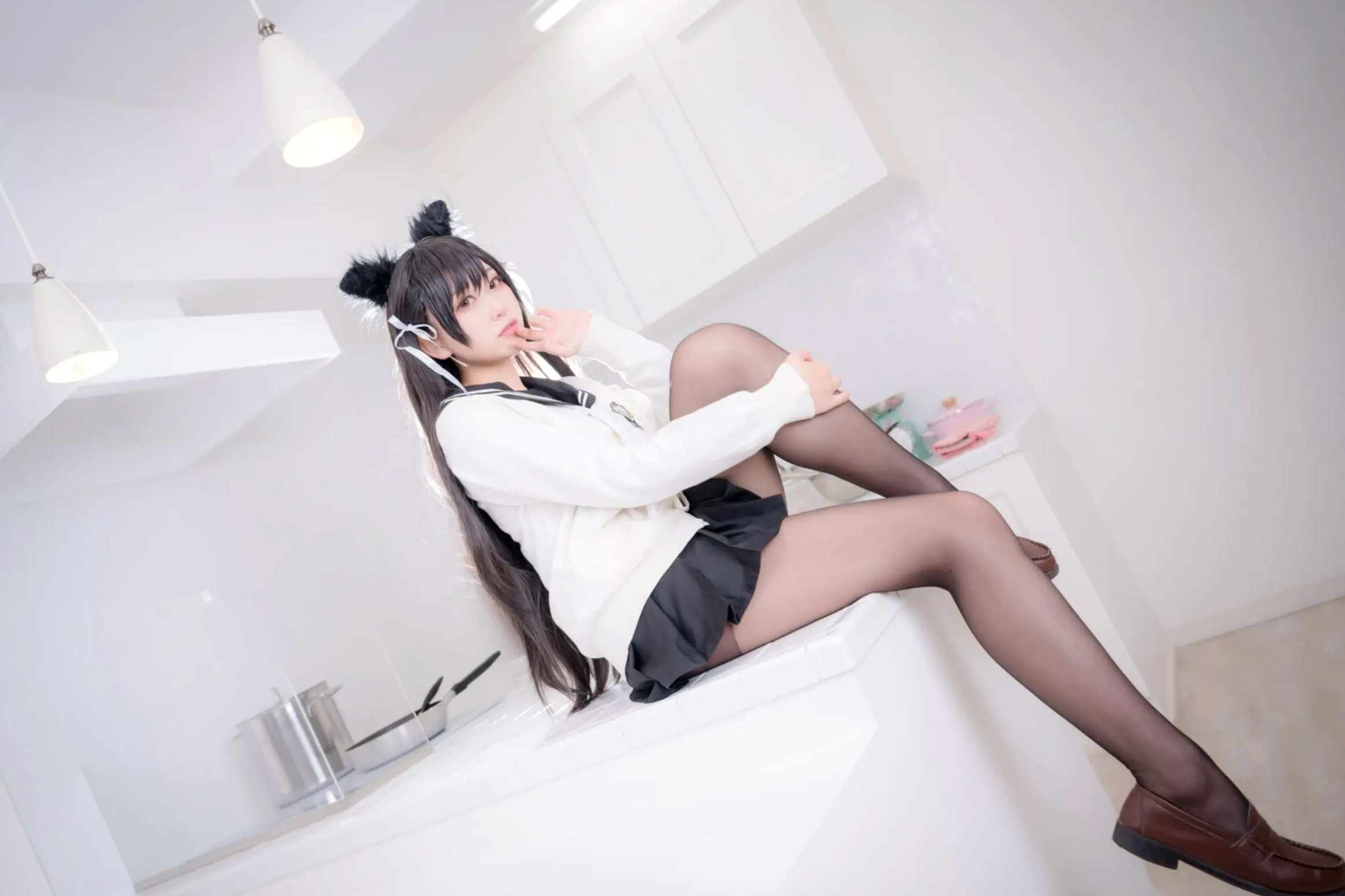 Gallery - 《Yuki亭 - 姐妹的学园罗曼史》猫耳制服少女，黑丝JK诱惑与校园清新风情 [140P]制服黑丝萝莉角色扮演清新 女神私房照_秀色女神 - image 90