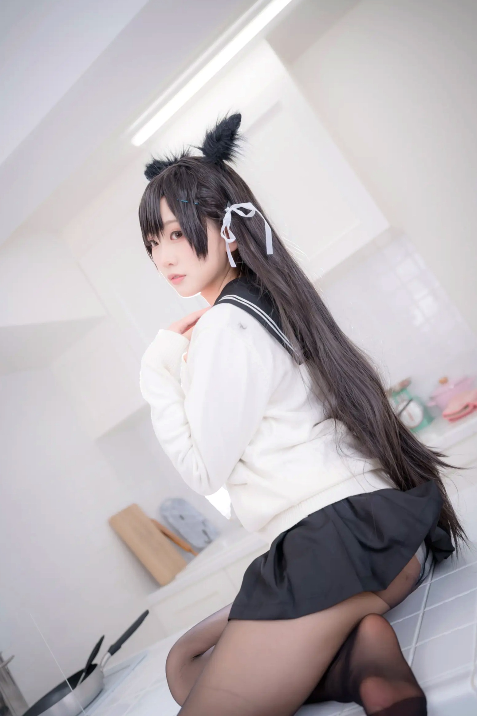 Gallery - 《Yuki亭 - 姐妹的学园罗曼史》猫耳制服少女，黑丝JK诱惑与校园清新风情 [140P]制服黑丝萝莉角色扮演清新 女神私房照_秀色女神 - image 100