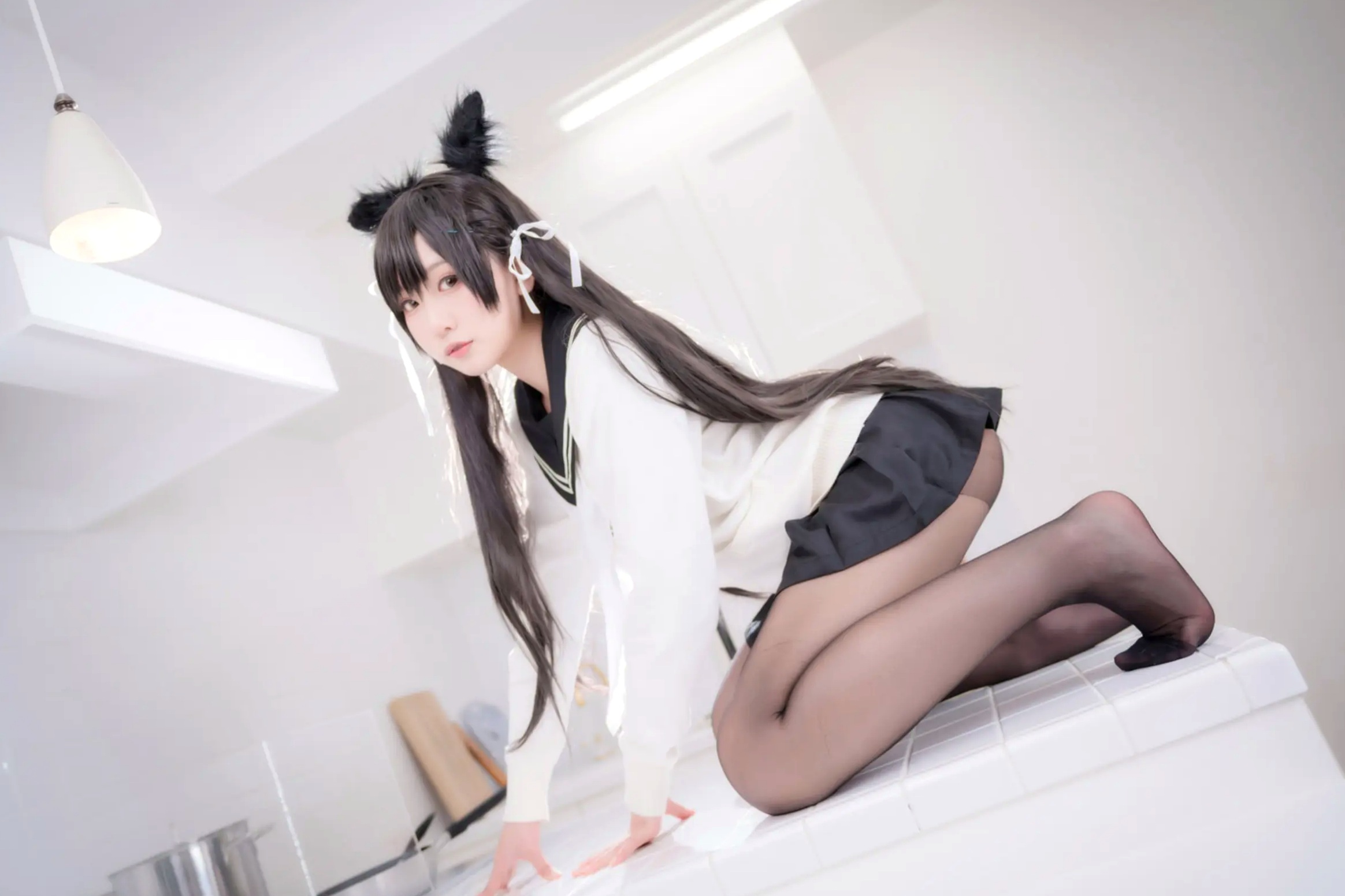 Gallery - 《Yuki亭 - 姐妹的学园罗曼史》猫耳制服少女，黑丝JK诱惑与校园清新风情 [140P]制服黑丝萝莉角色扮演清新 女神私房照_秀色女神 - image 106