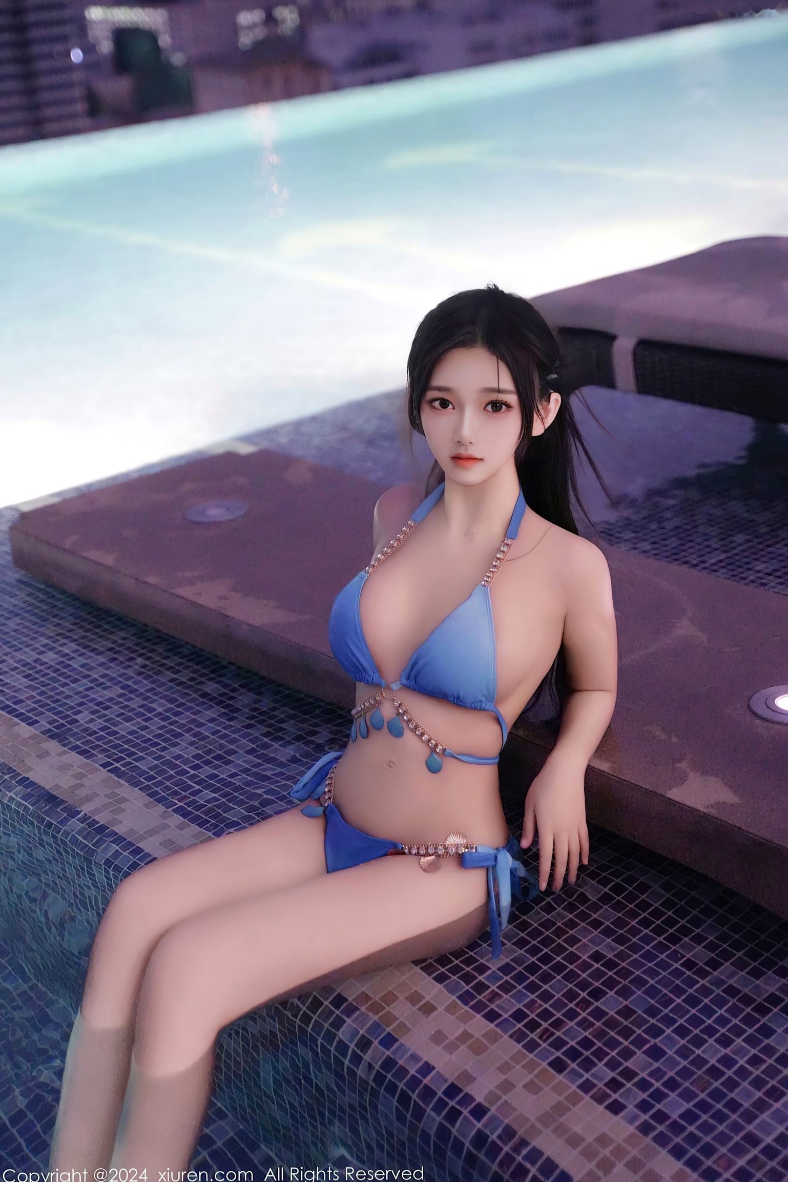 Gallery - XiuRen秀人网 - XiuRen -8518-奶茶味的包子：蓝色链条比基尼私房套图，清纯童颜与性感身材室内诱惑写真秀人网 - XiuRen 性感比基尼私房照诱惑 女神私房照_秀色女神 - image 3